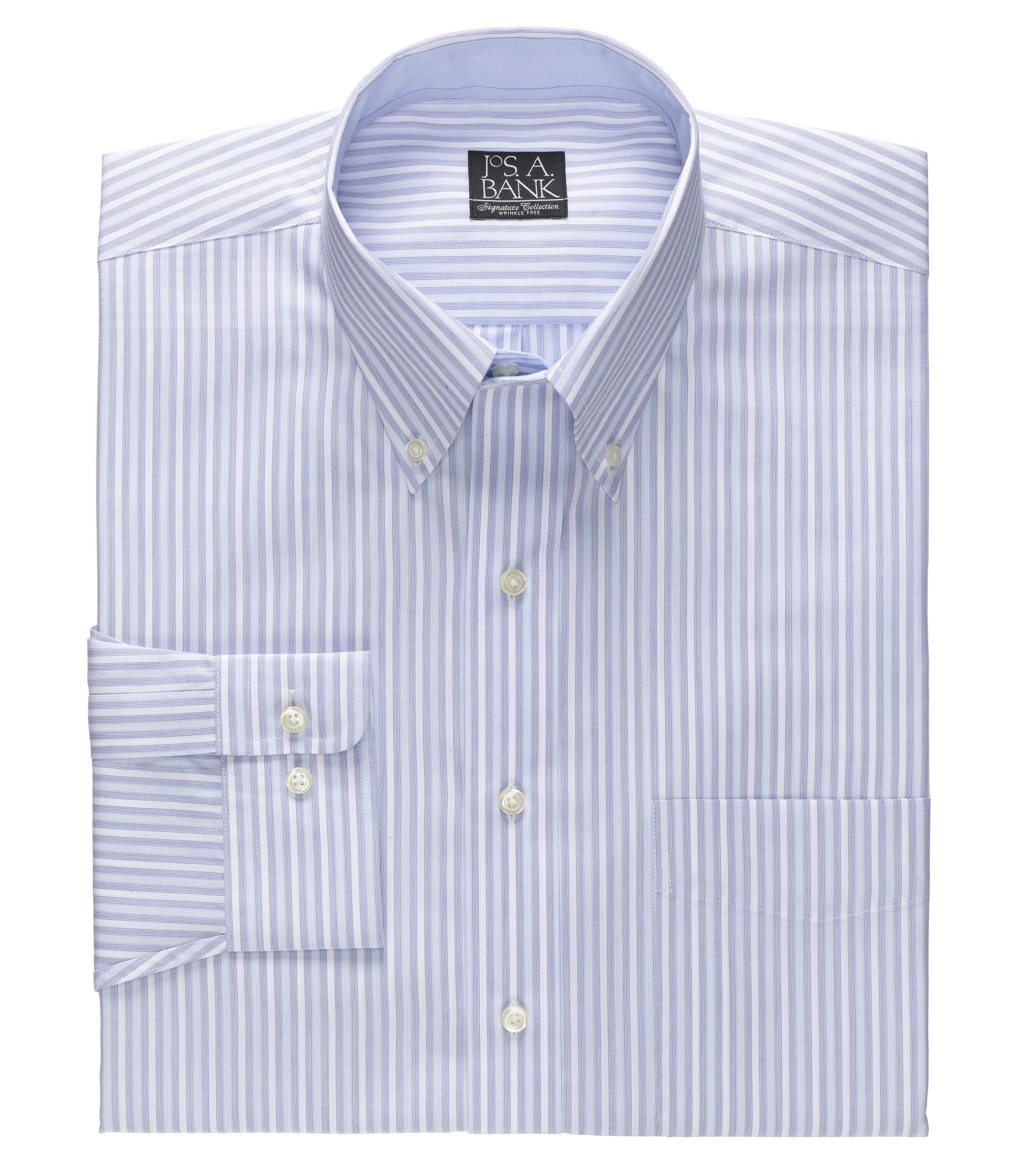 Signature Long-Sleeve Wrinkle-Free Cotton Buttondown Collar Sportshirt