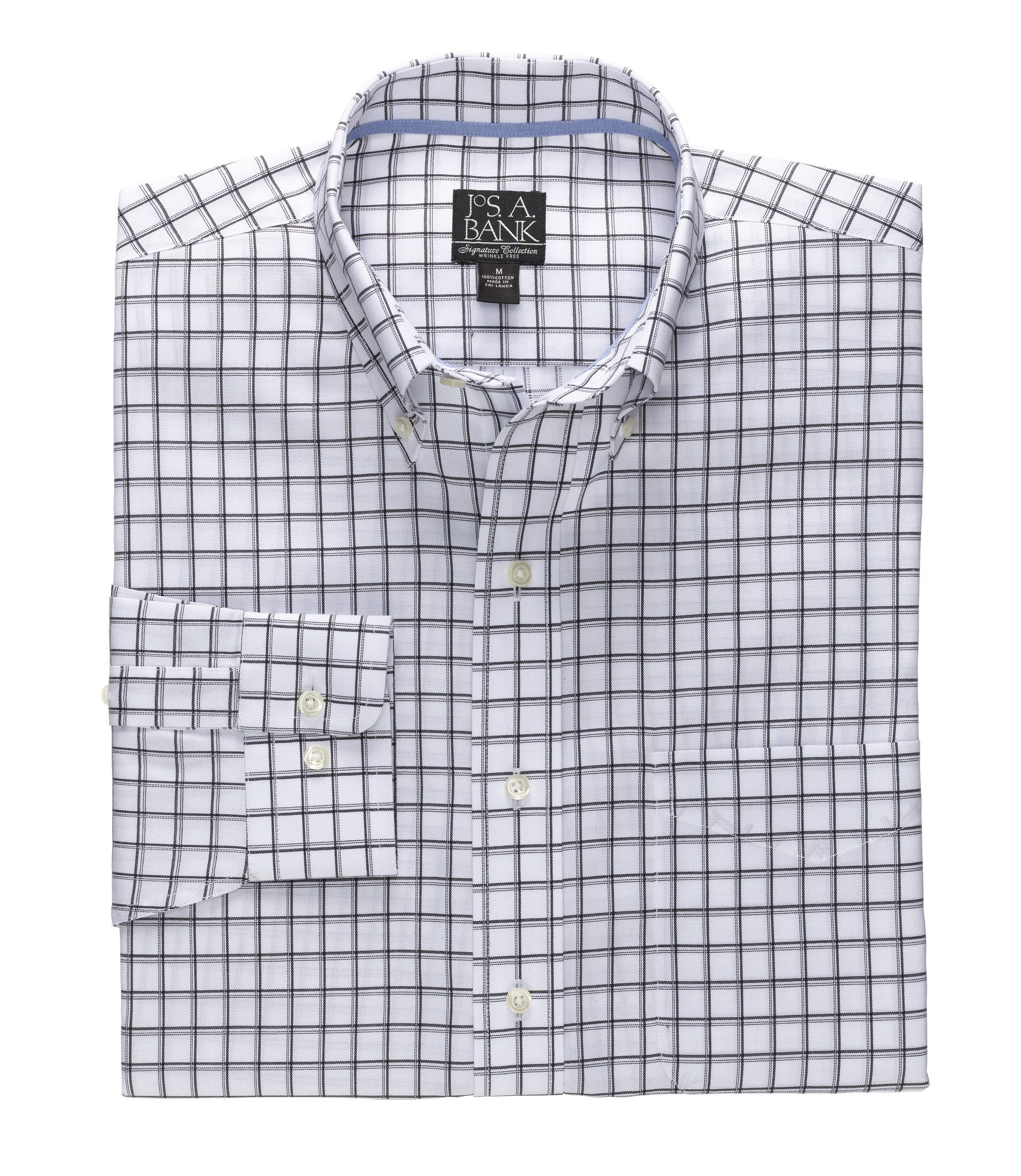 Signature Long-Sleeve Wrinkle-Free Cotton Buttondown Collar Sportshirt