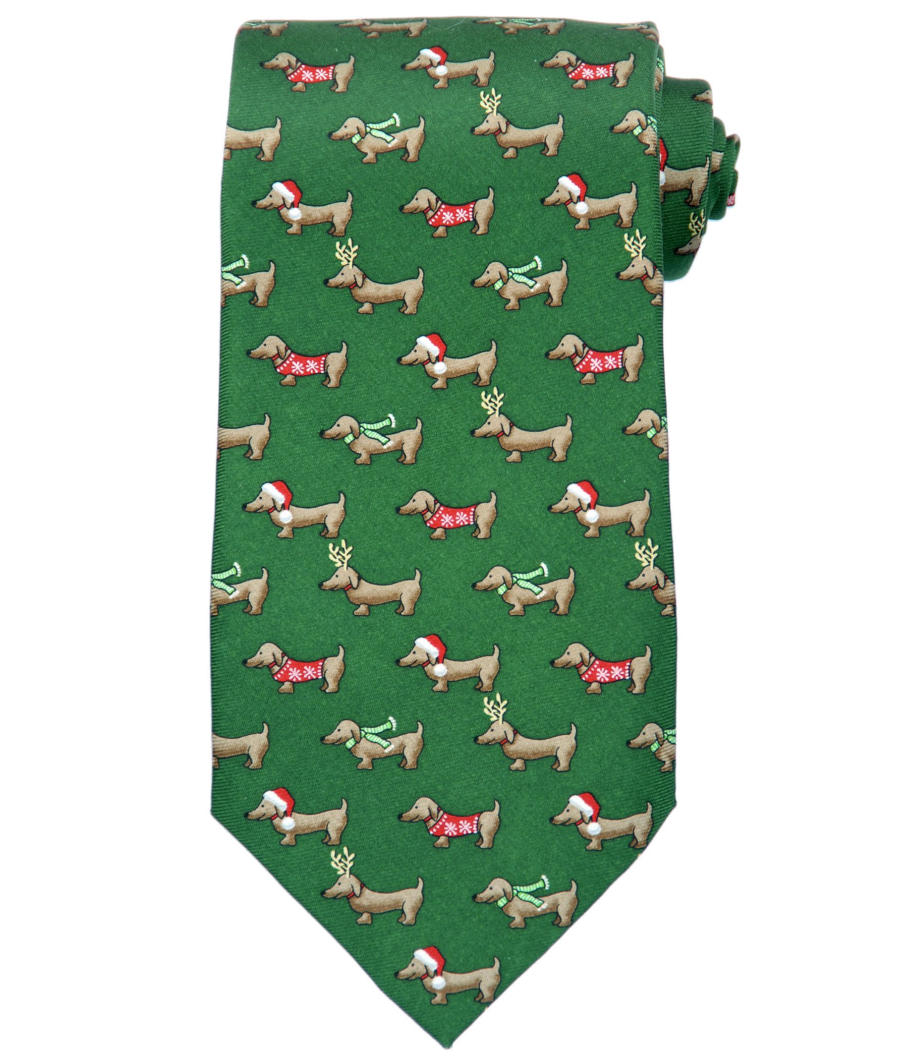 Green Christmas Dog Miracle Tie