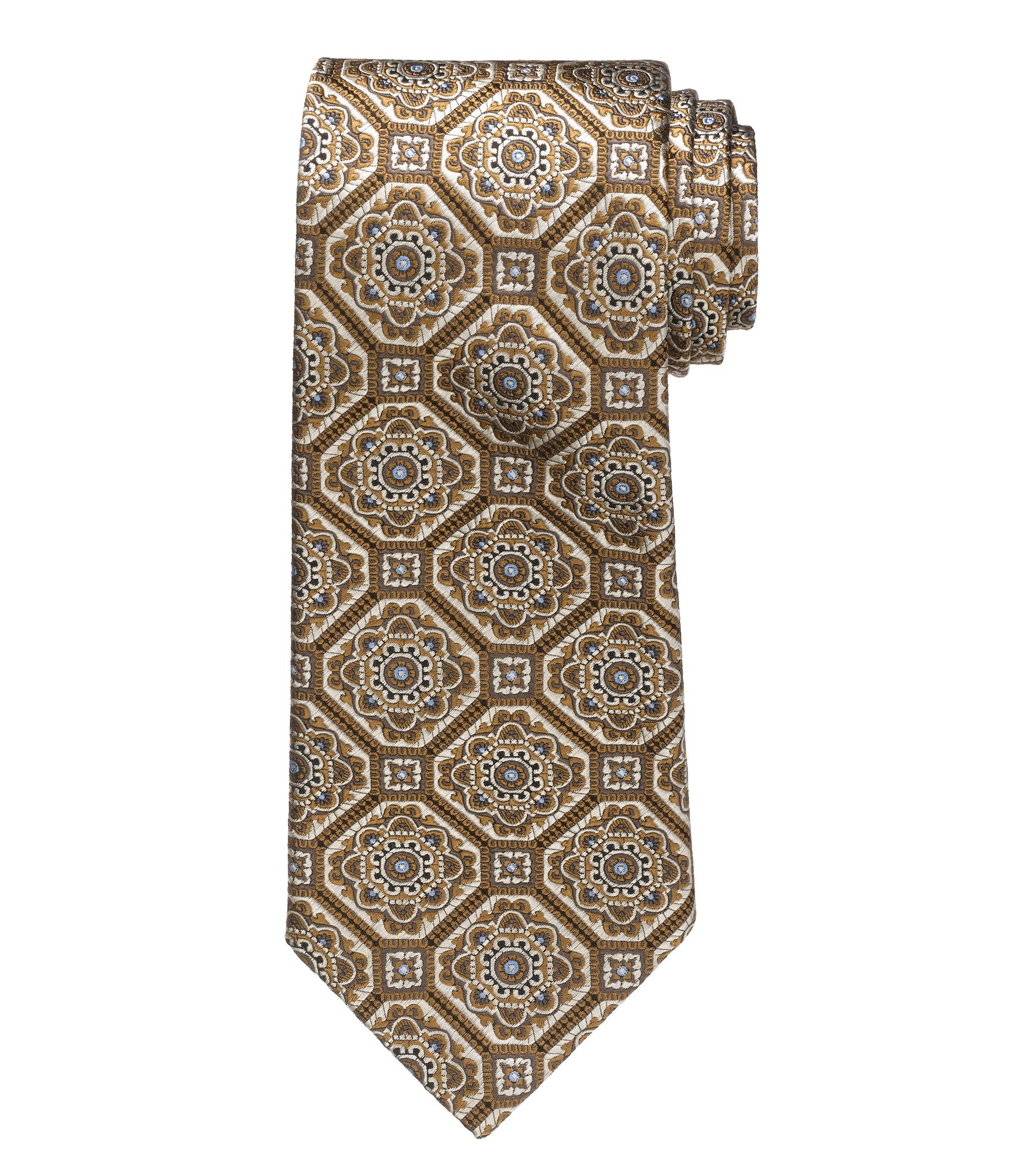 Signature Gold Large Medallion Tie