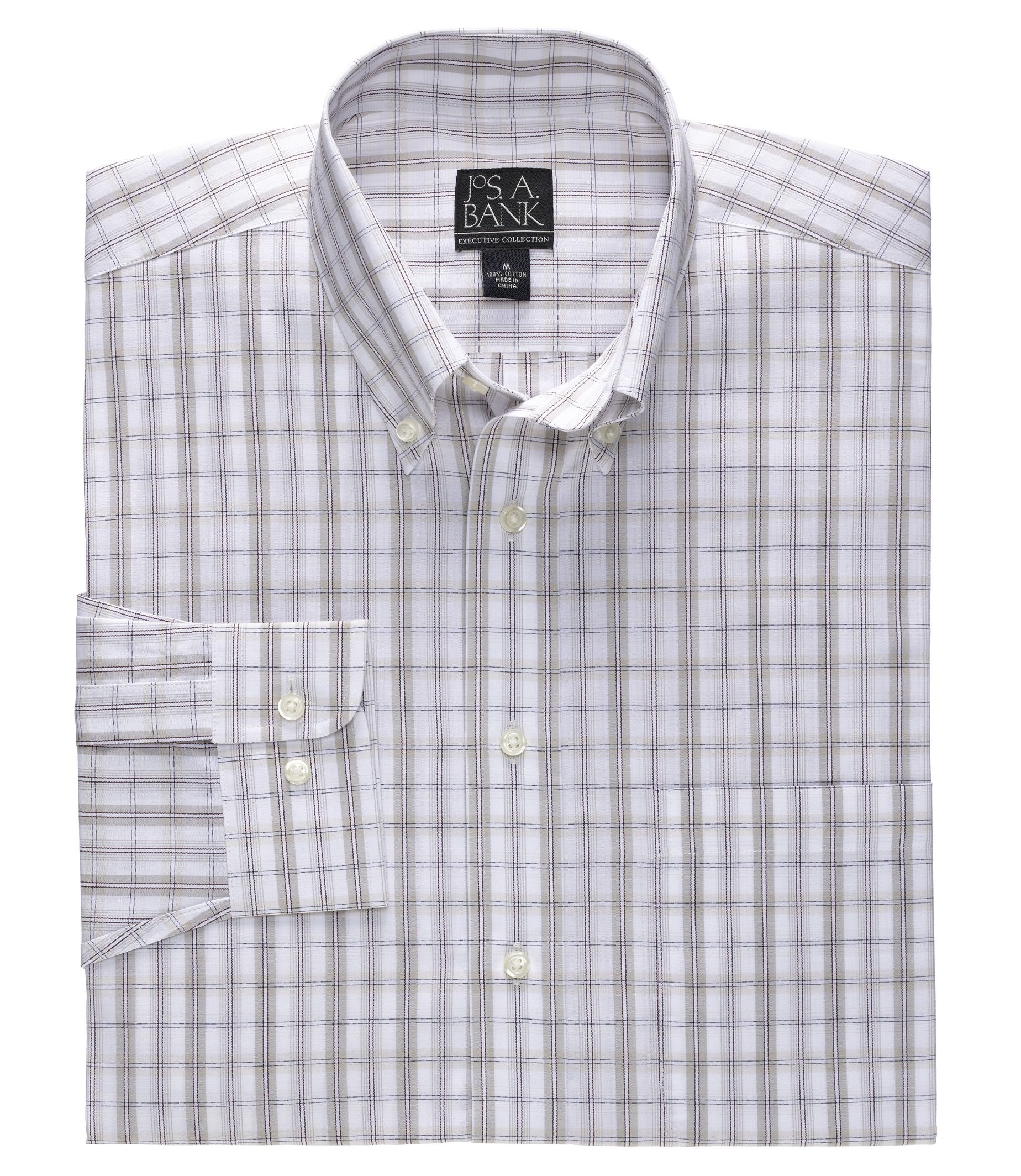Jos. A. Bank Long-Sleeve Pattern Sportshirt
