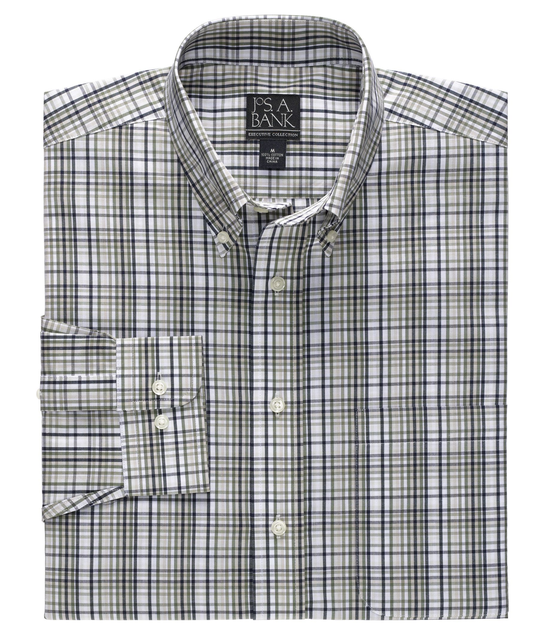 Jos. A. Bank Long-Sleeve Pattern Sportshirt
