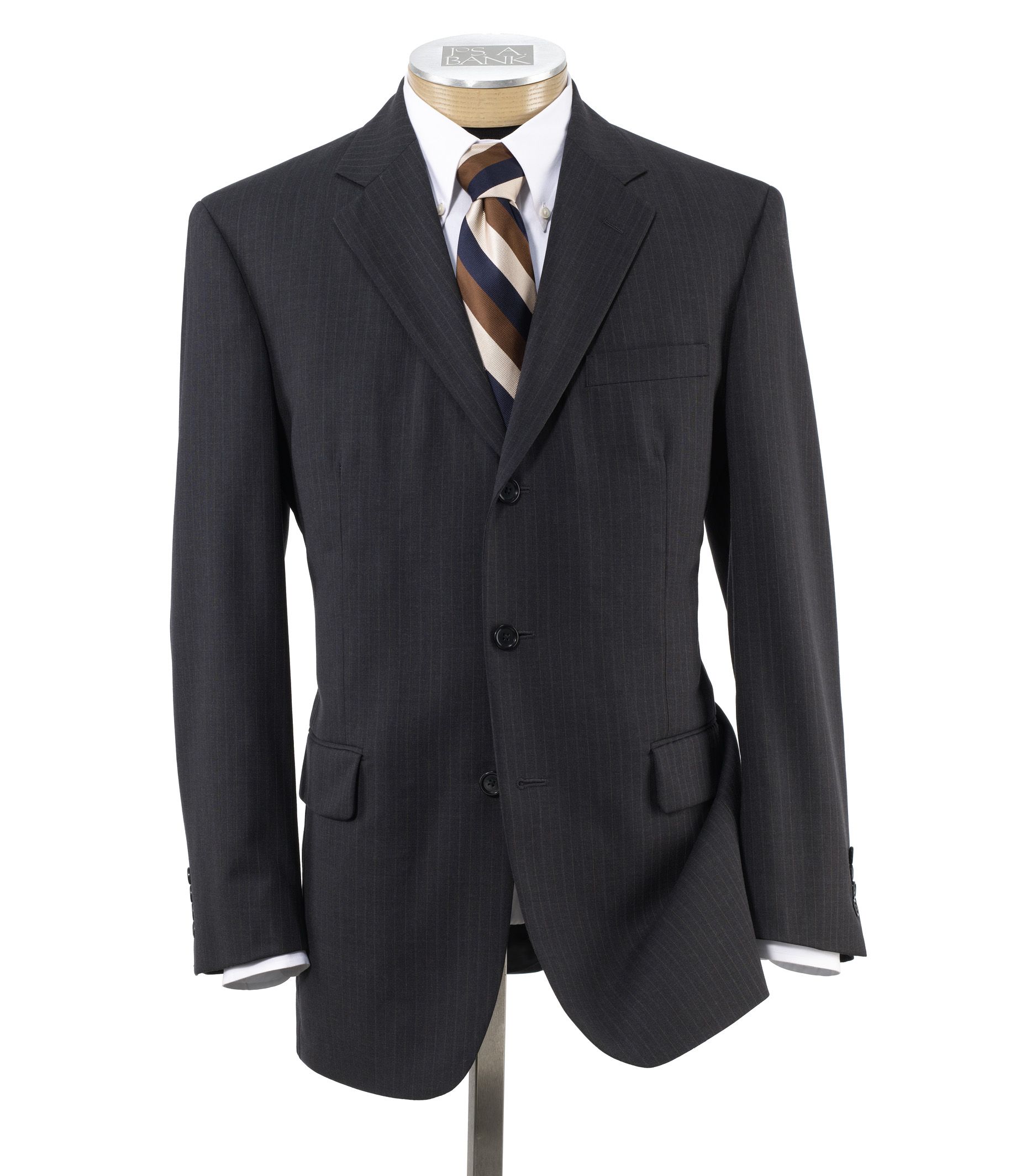 Executive 3-Button Wool Suit- Sizes 42-52