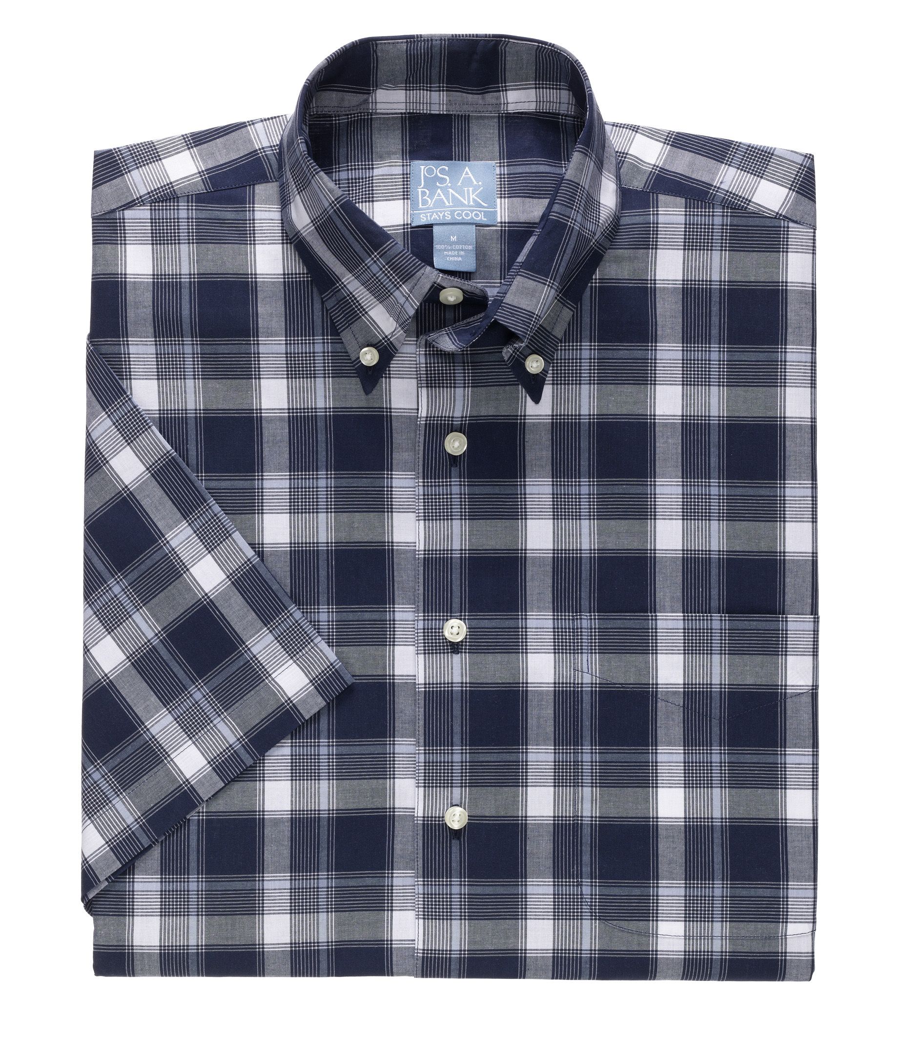 Stays Cool Short Sleeve Madras Sportshirt