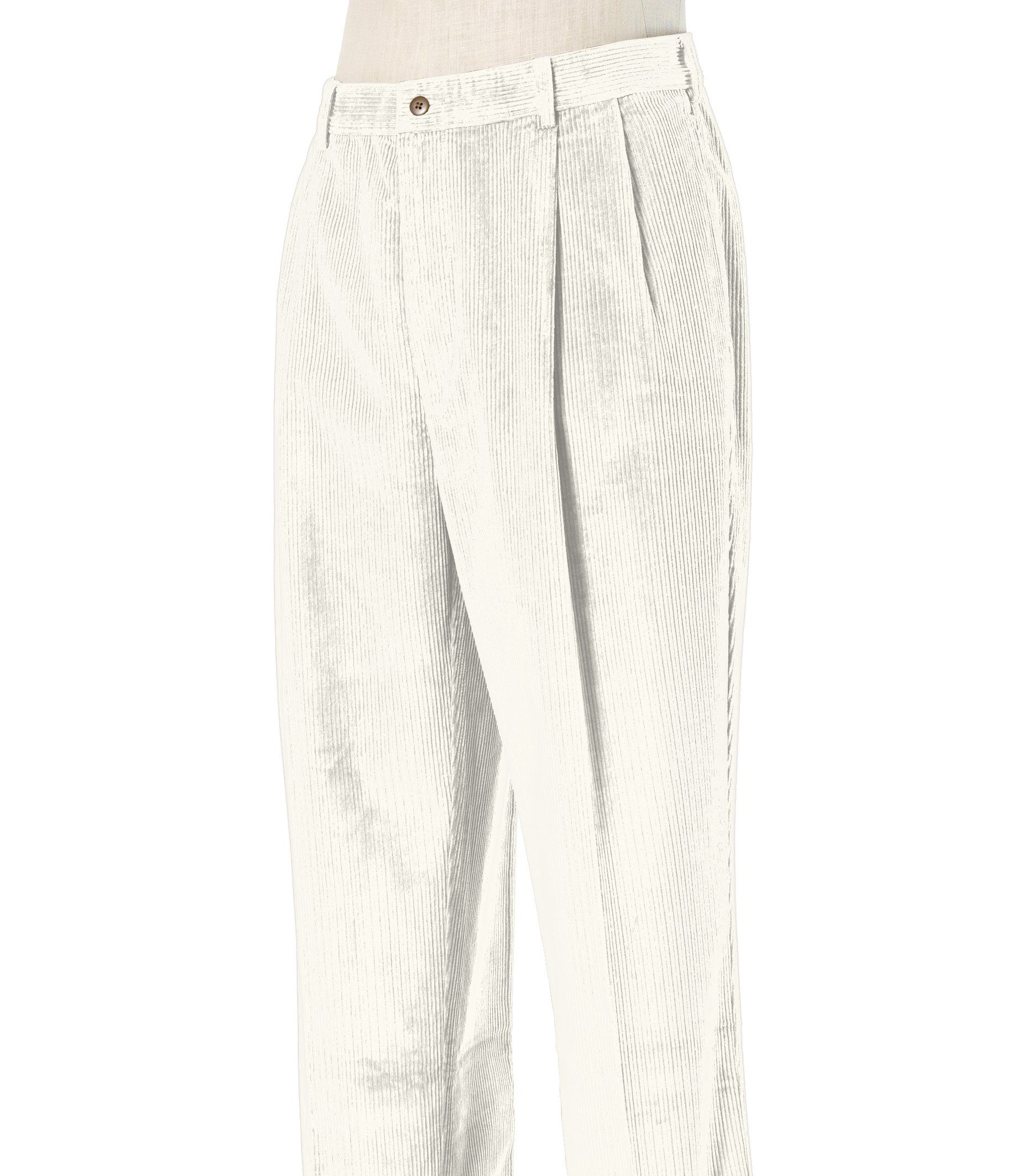 Colorfast Casual Corduroy Pleated Front Pants