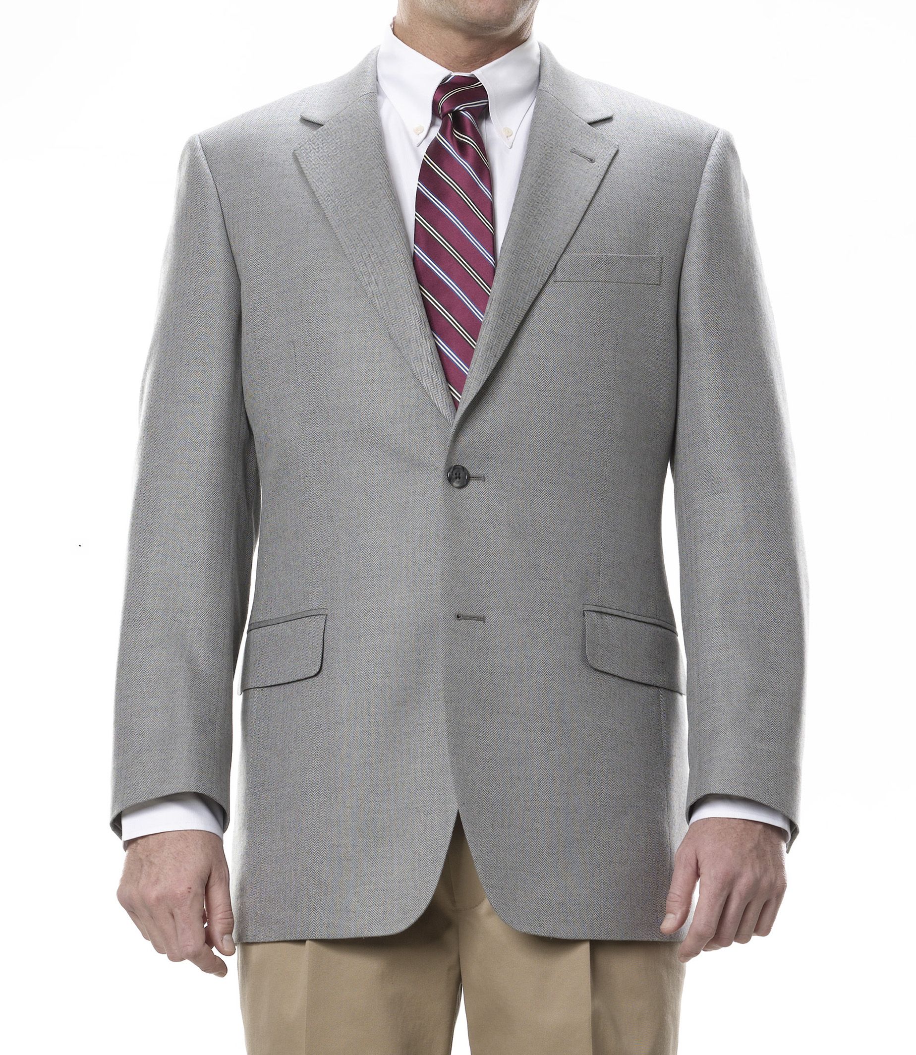 Signature Imperial Blend 2-Button Herringbone Sportcoat- Sizes 48-52