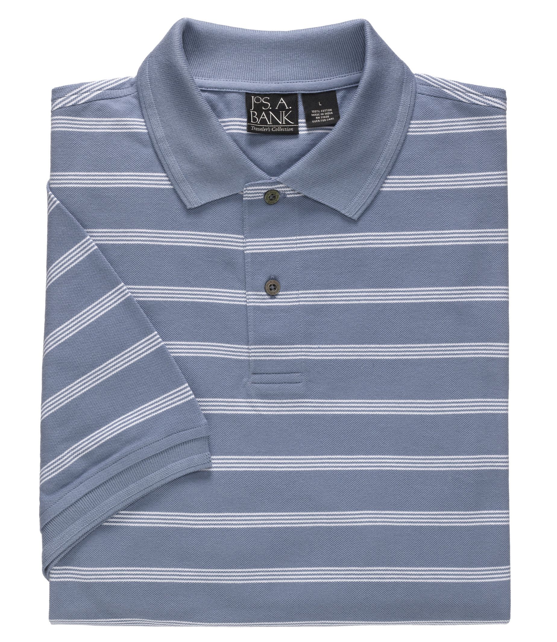 Traveler Striped Short Sleeve Tailored Fit Polo