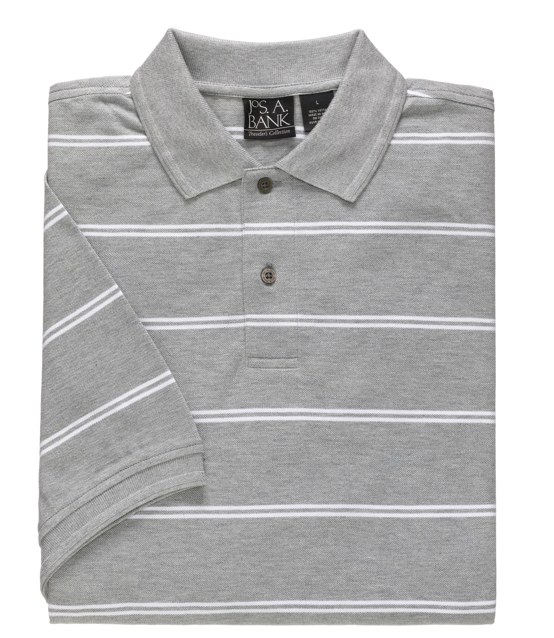 Traveler Striped Short Sleeve Tailored Fit Polo