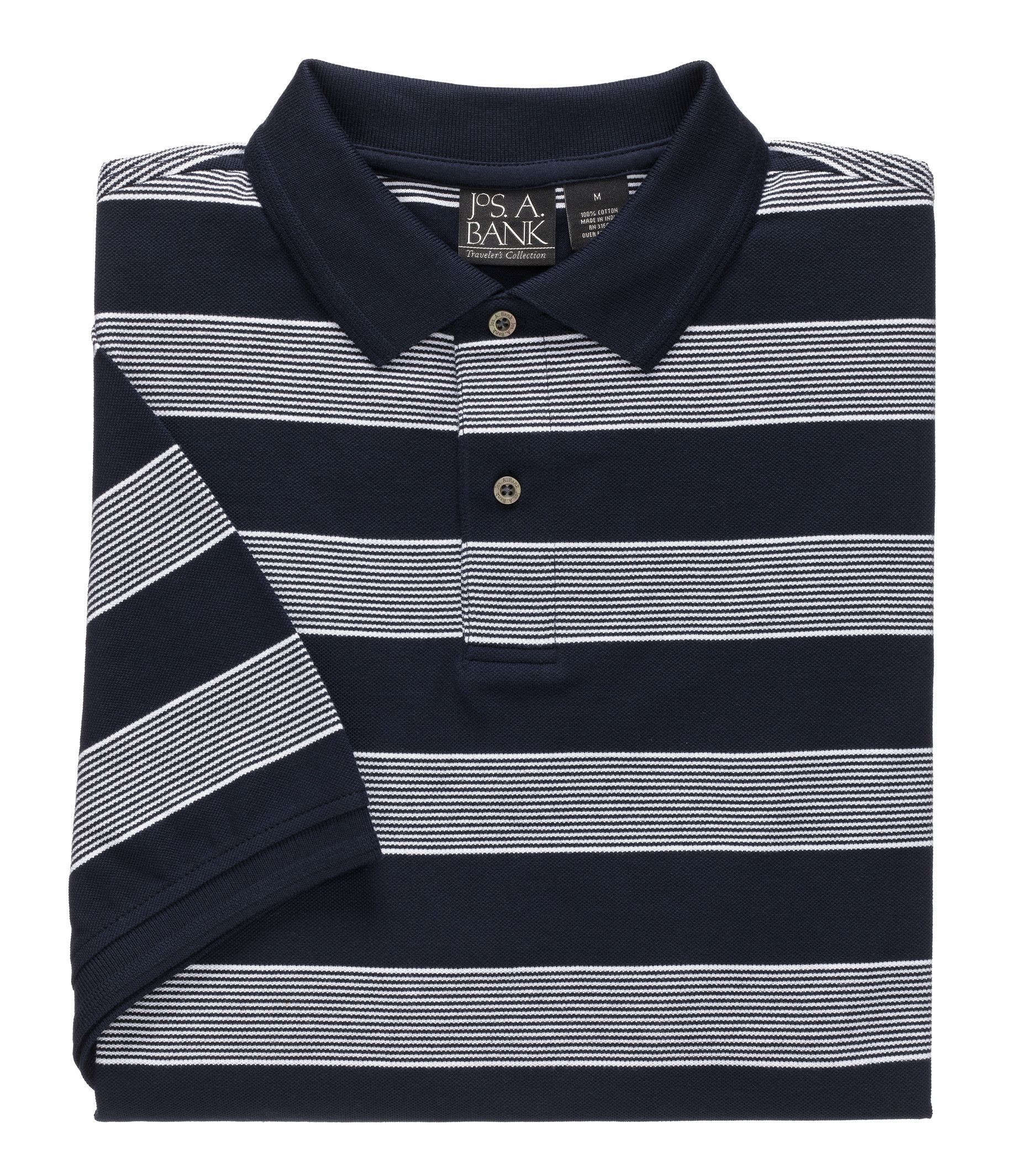 Traveler Striped Short Sleeve Polo Big/Tall