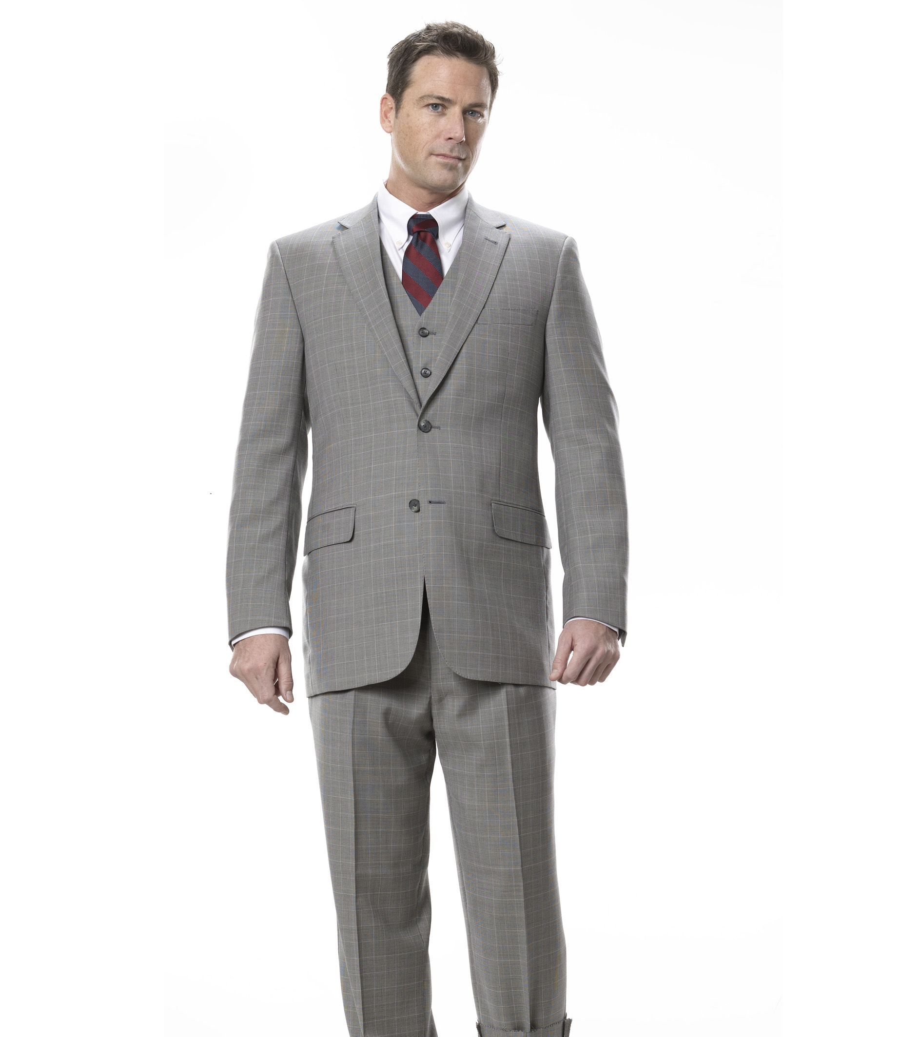 Joseph 2 Button Wool Vested Suit with Plain Front Trousers