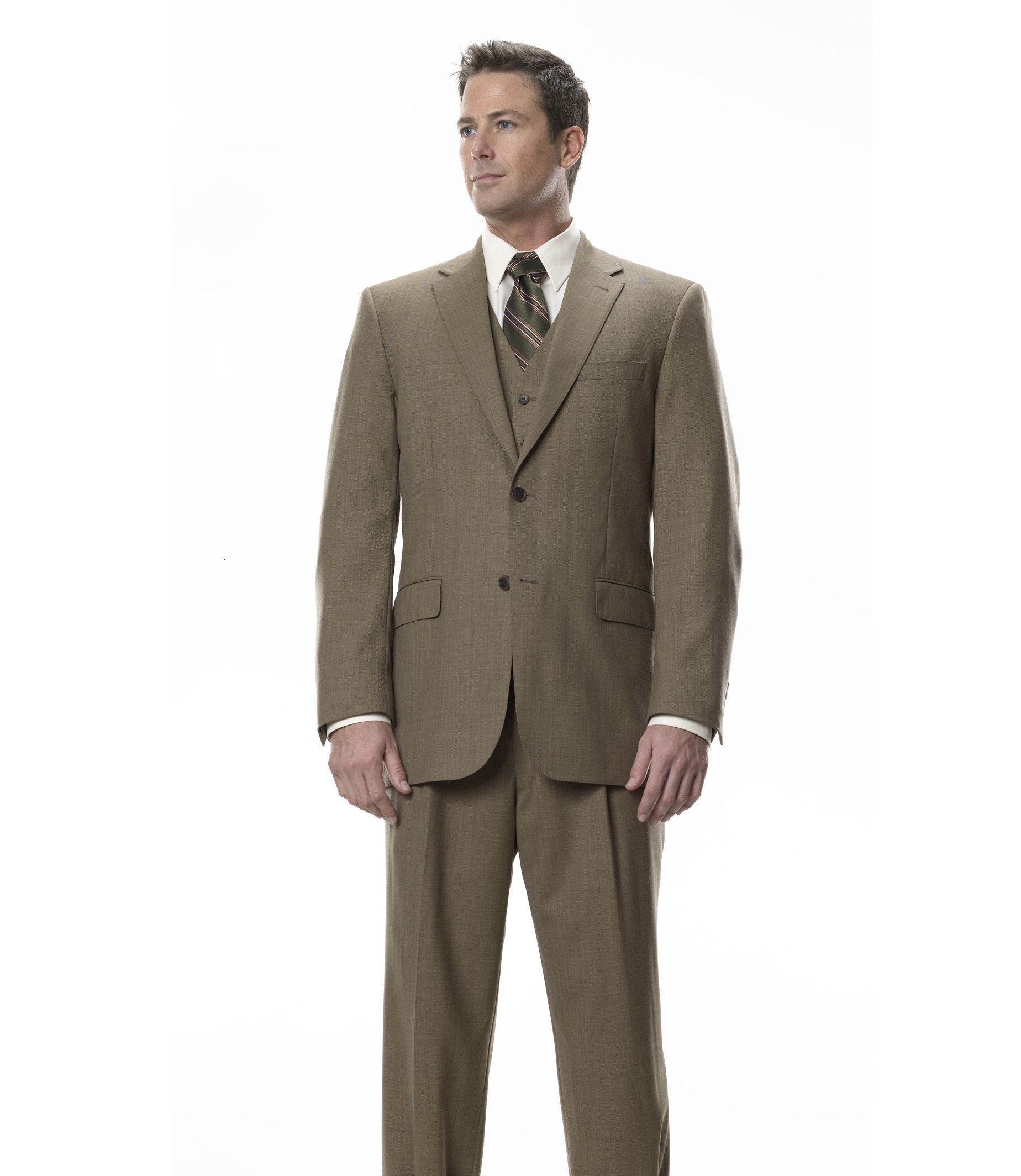 Joseph 2 Button Wool Vested Suit with Plain Front Trousers
