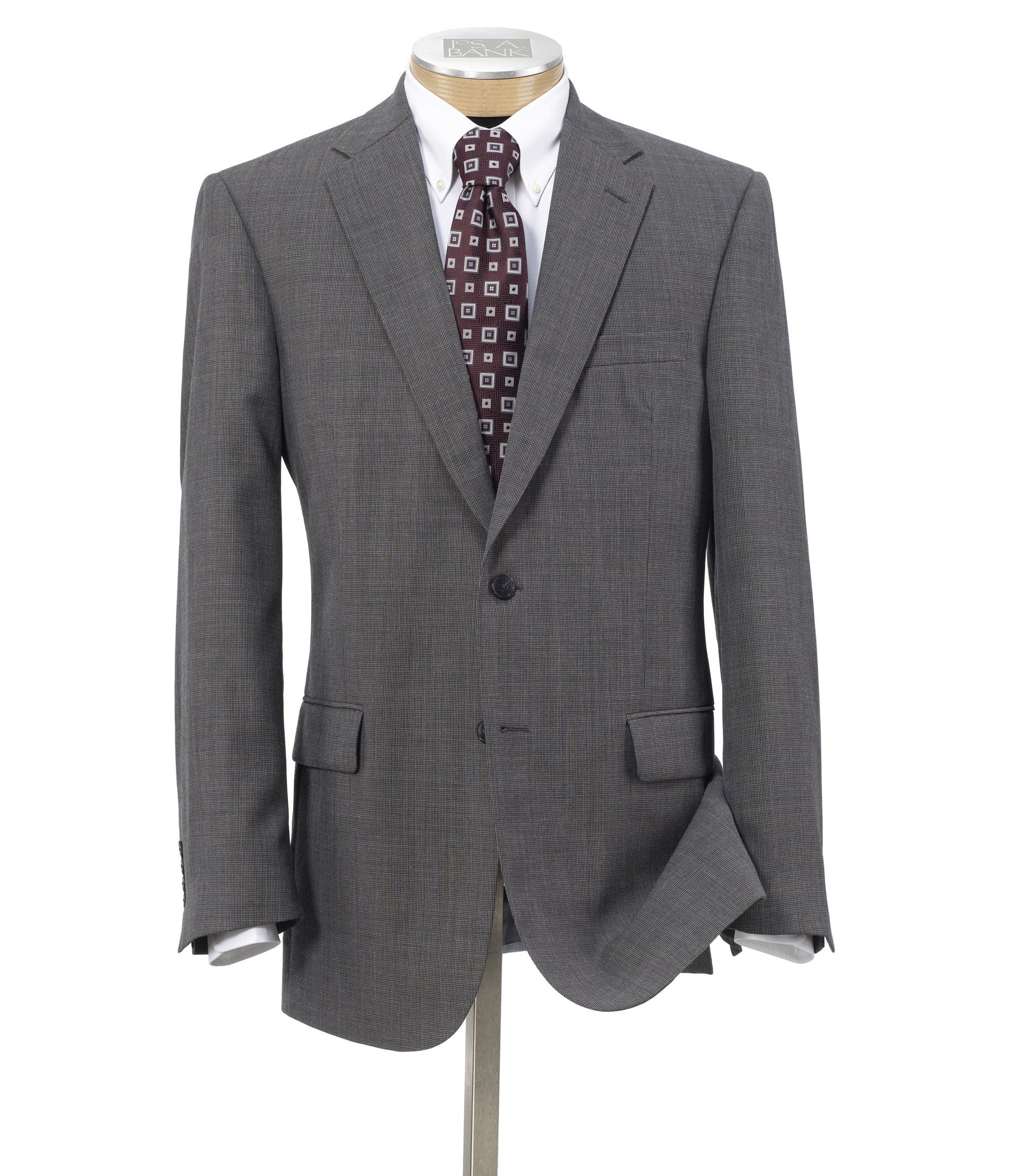 Traveler Tailored Fit 2-Button Suits Plain Front Trousers