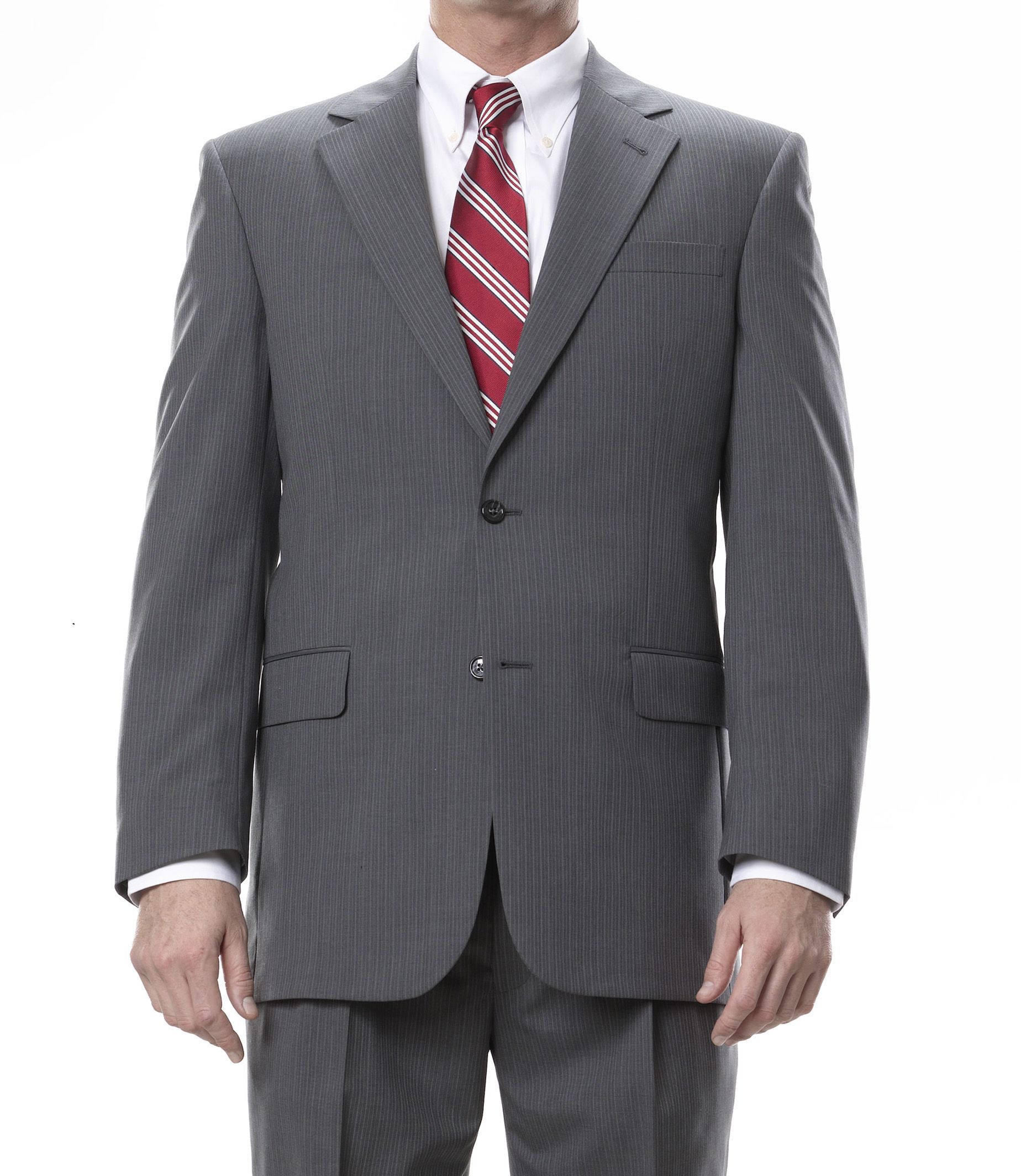 Signature 2-Button Wool Suit With Pleated Front Trousers