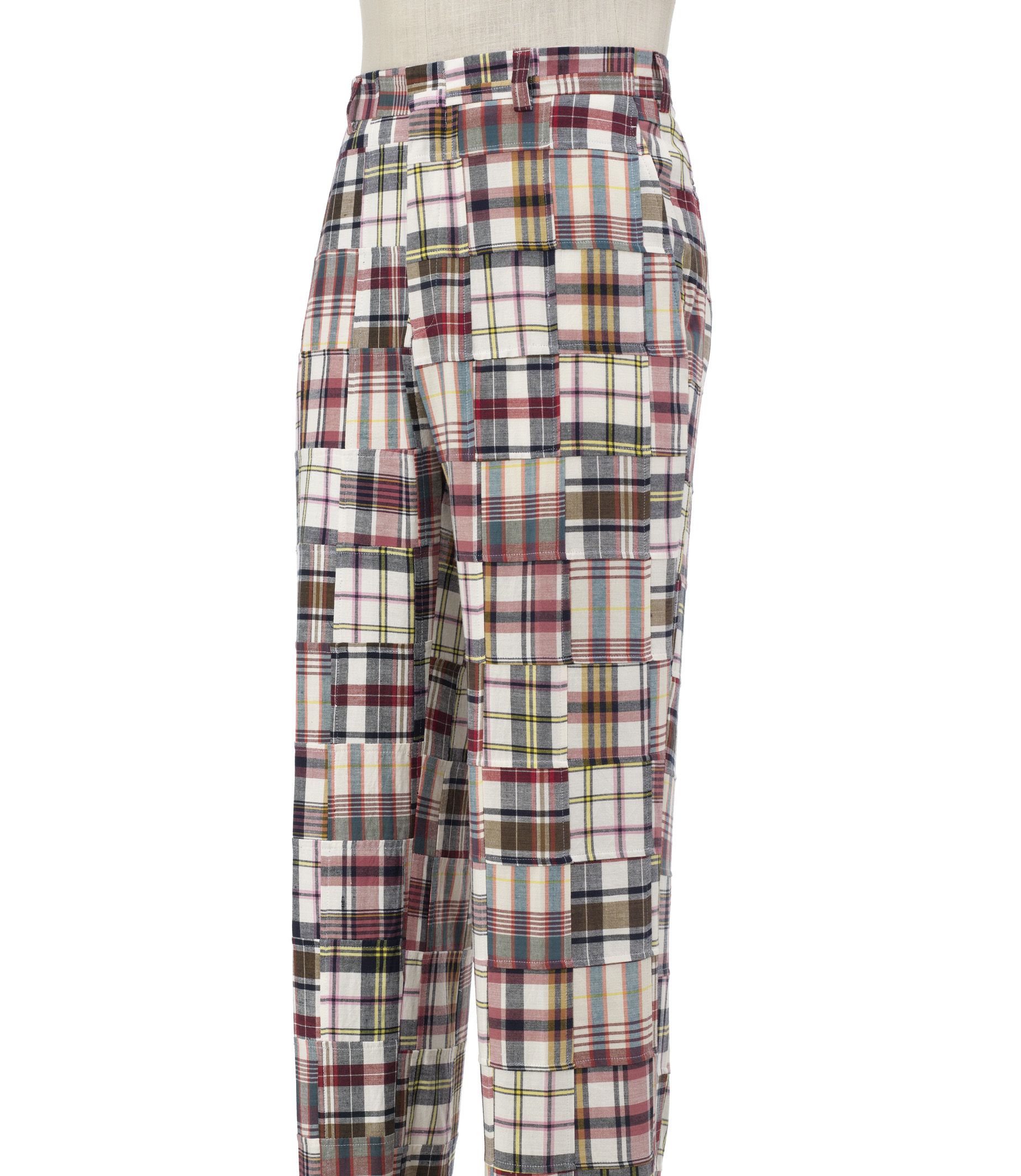 Madras Plain Front Pants