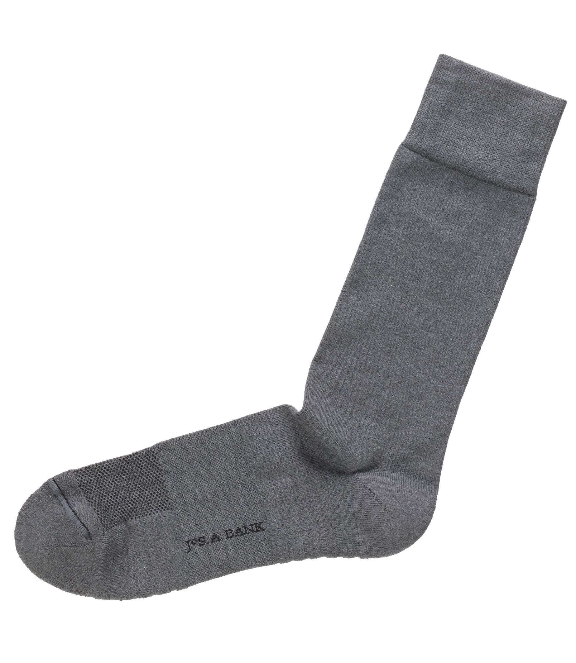Solid Ultra Cushion Sole Mid-Calf Socks- Light Grey
