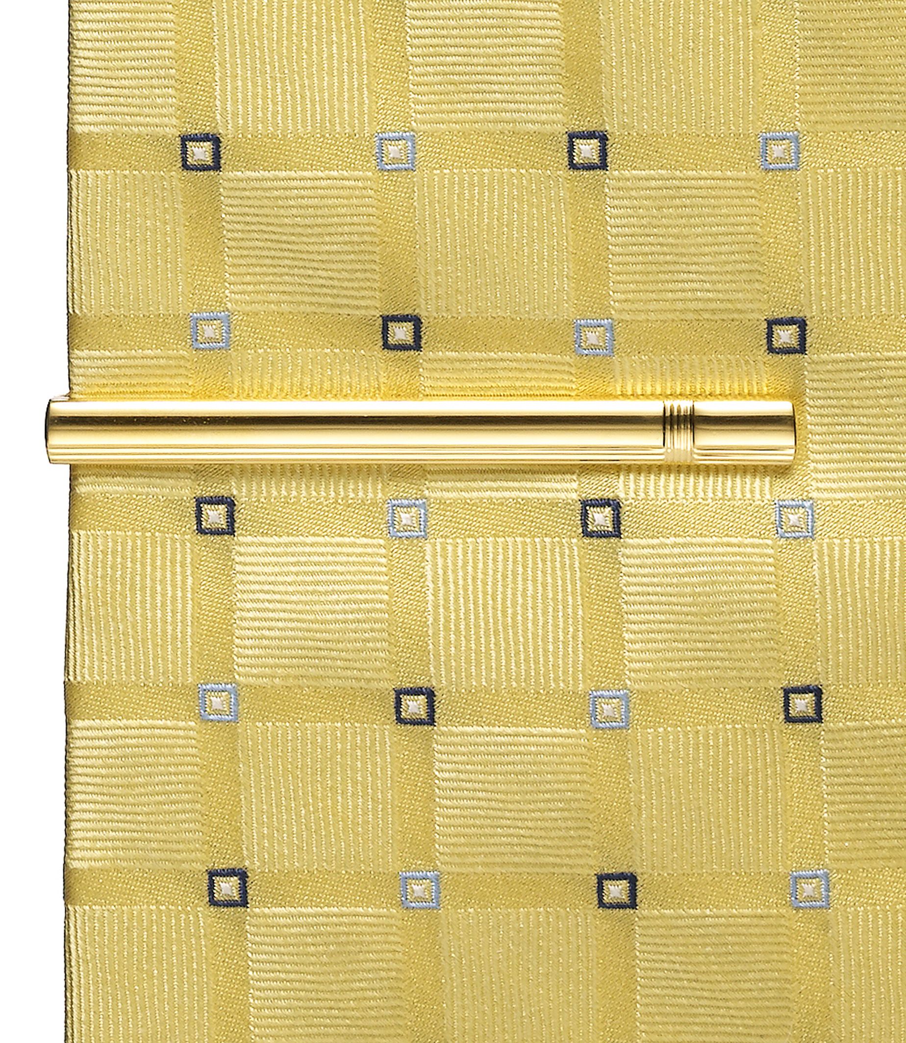 Tie Bar- Polished Gold with Line Detail