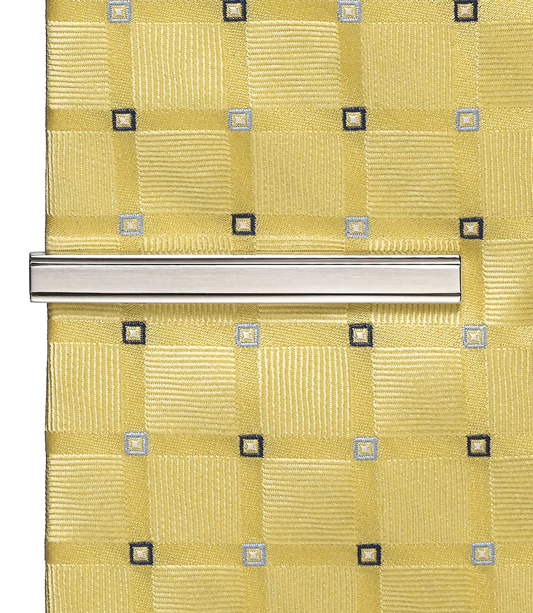 Tie Bar- Polished Silver/Brushed Nickel