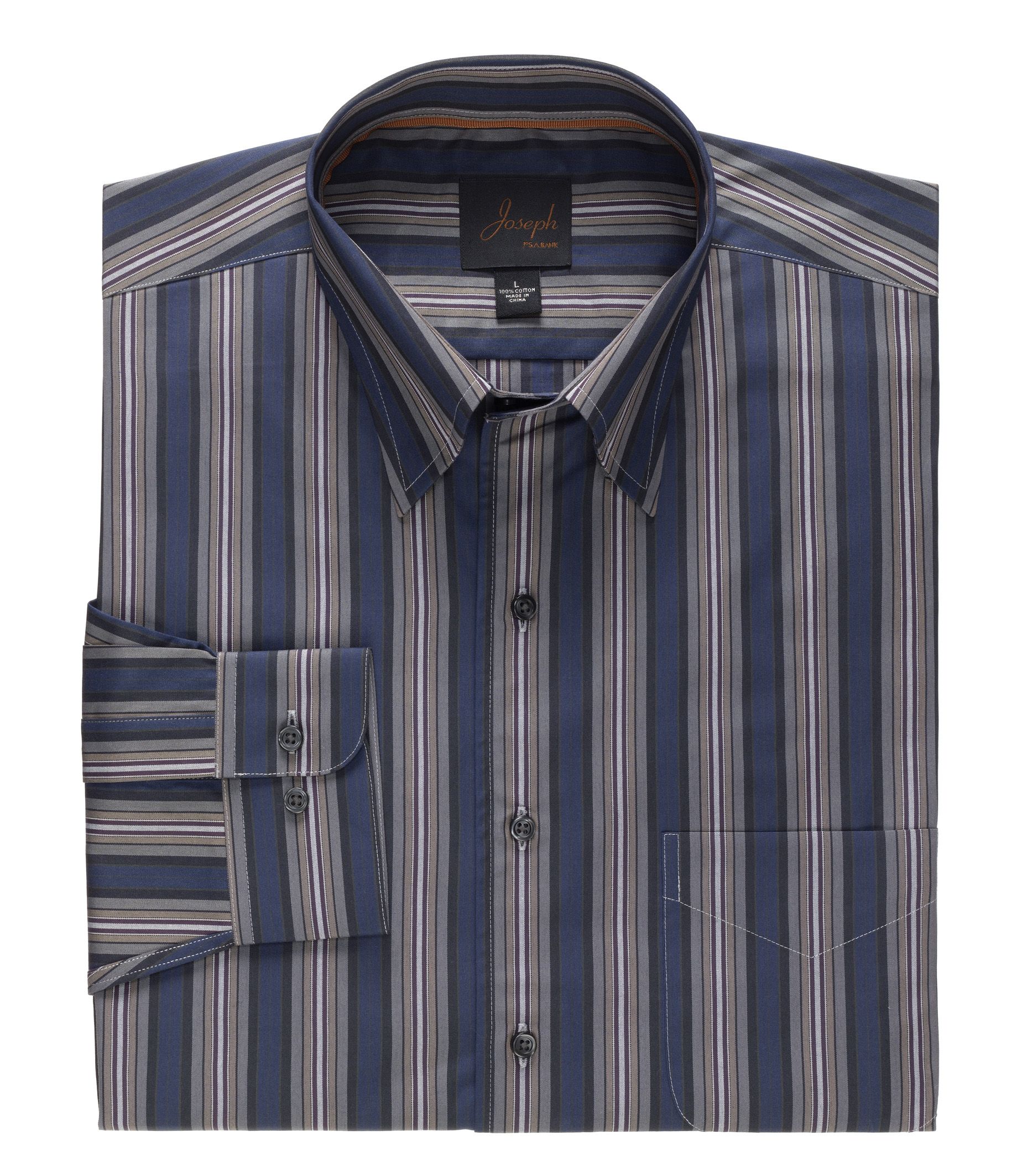 Joseph Long-Sleeve Hidden Buttondown Collar Sportshirt