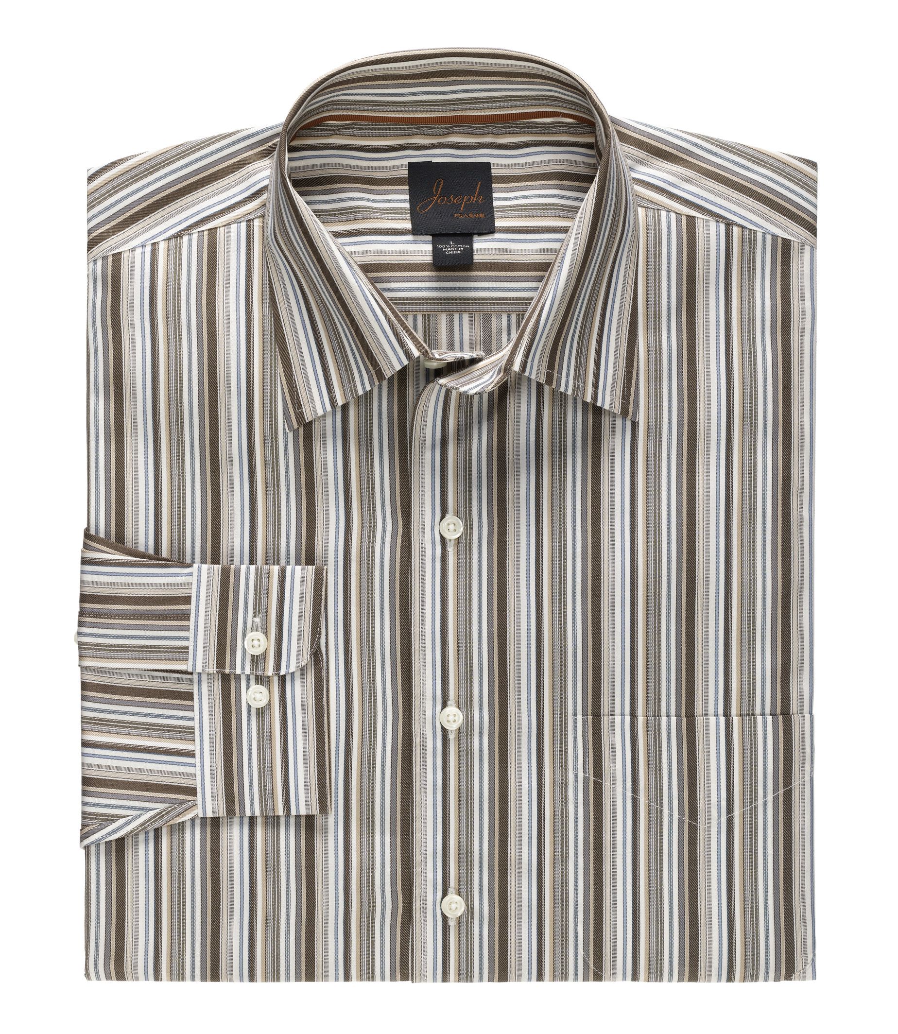 Joseph Long-Sleeve Hidden Buttondown Collar Sportshirt