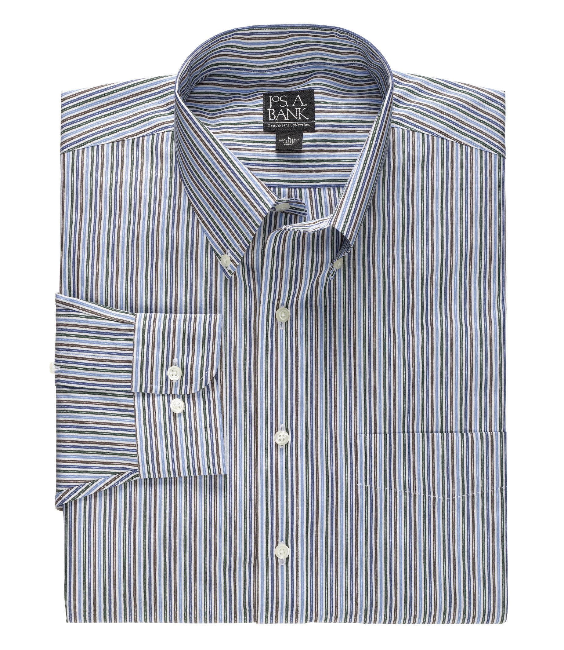 Traveler Patterned Poplin Buttondown Collar Sportshirt