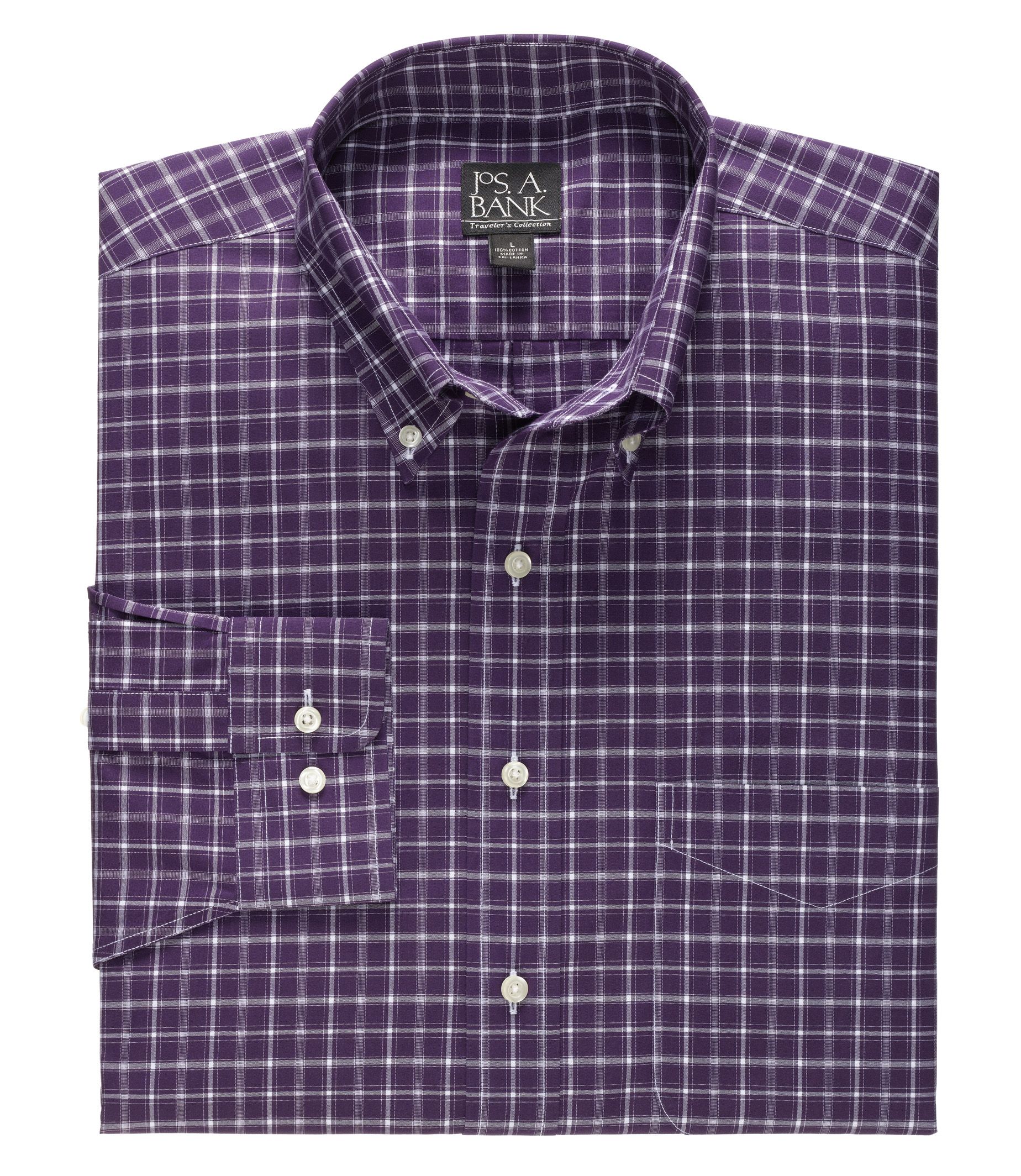 Traveler Patterned Poplin Buttondown Collar Sportshirt
