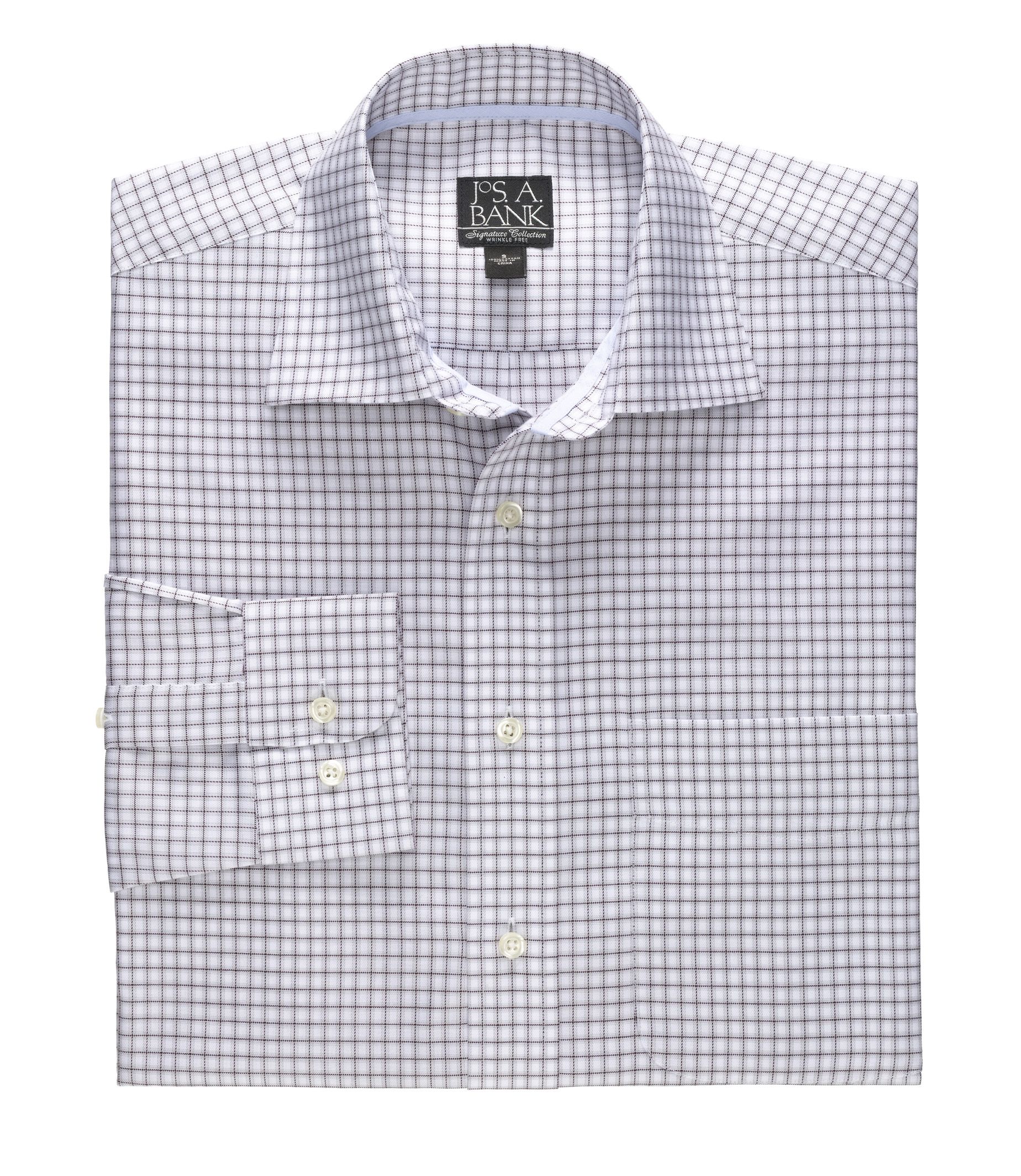 Signature Long-Sleeve Cotton Spread Collar Sportshirt
