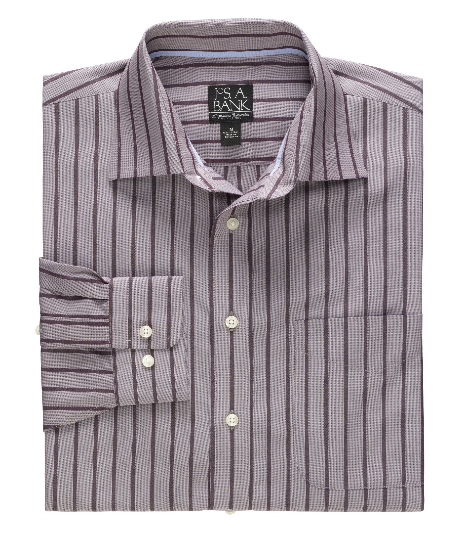 Signature Long-Sleeve Cotton Spread Collar Sportshirt