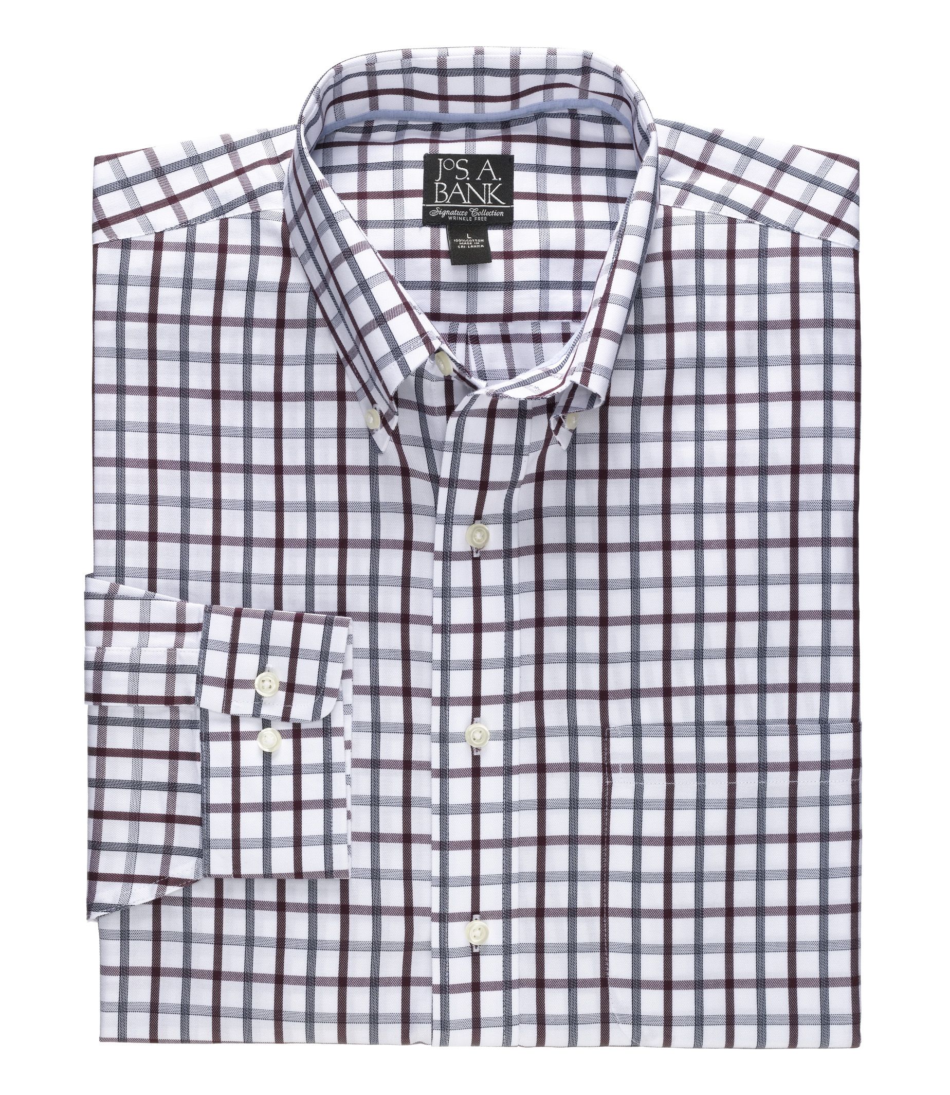 Signature Long-Sleeve Cotton Buttondown Collar Sportshirt