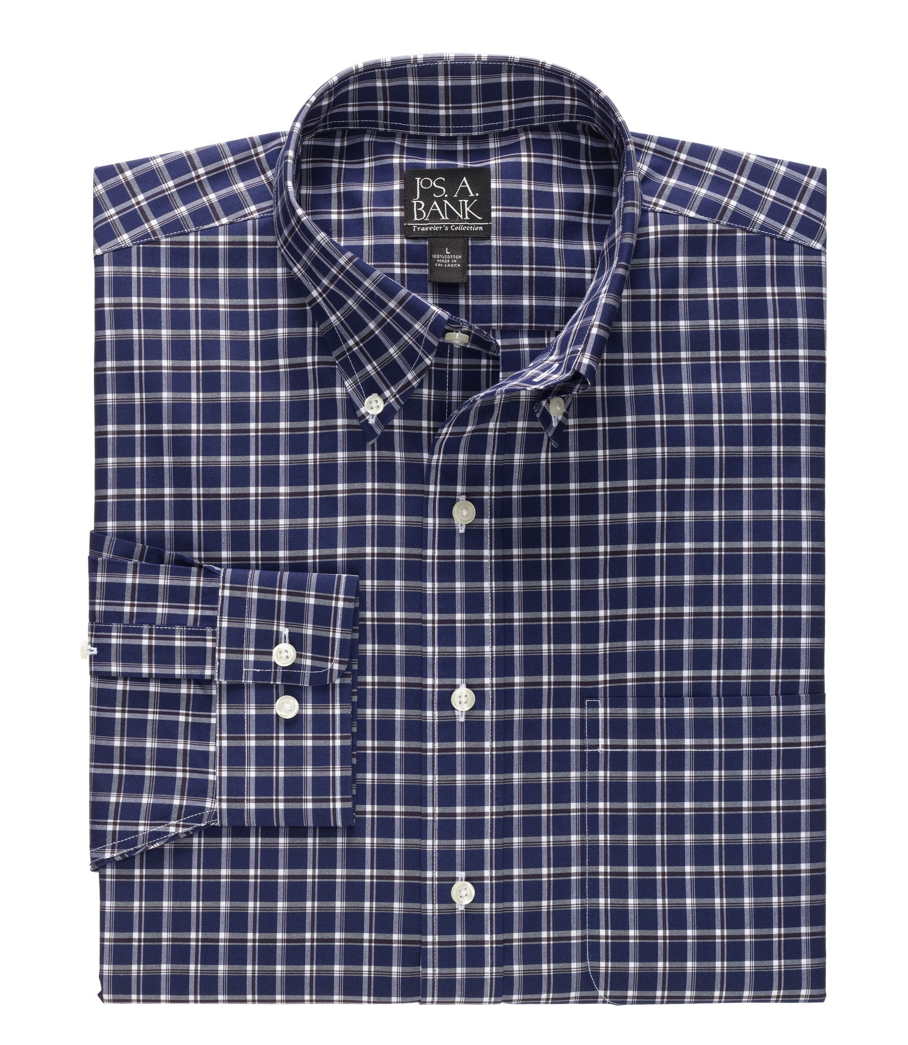 Traveler Patterned Buttondown Collar Sportshirt Big/Tall