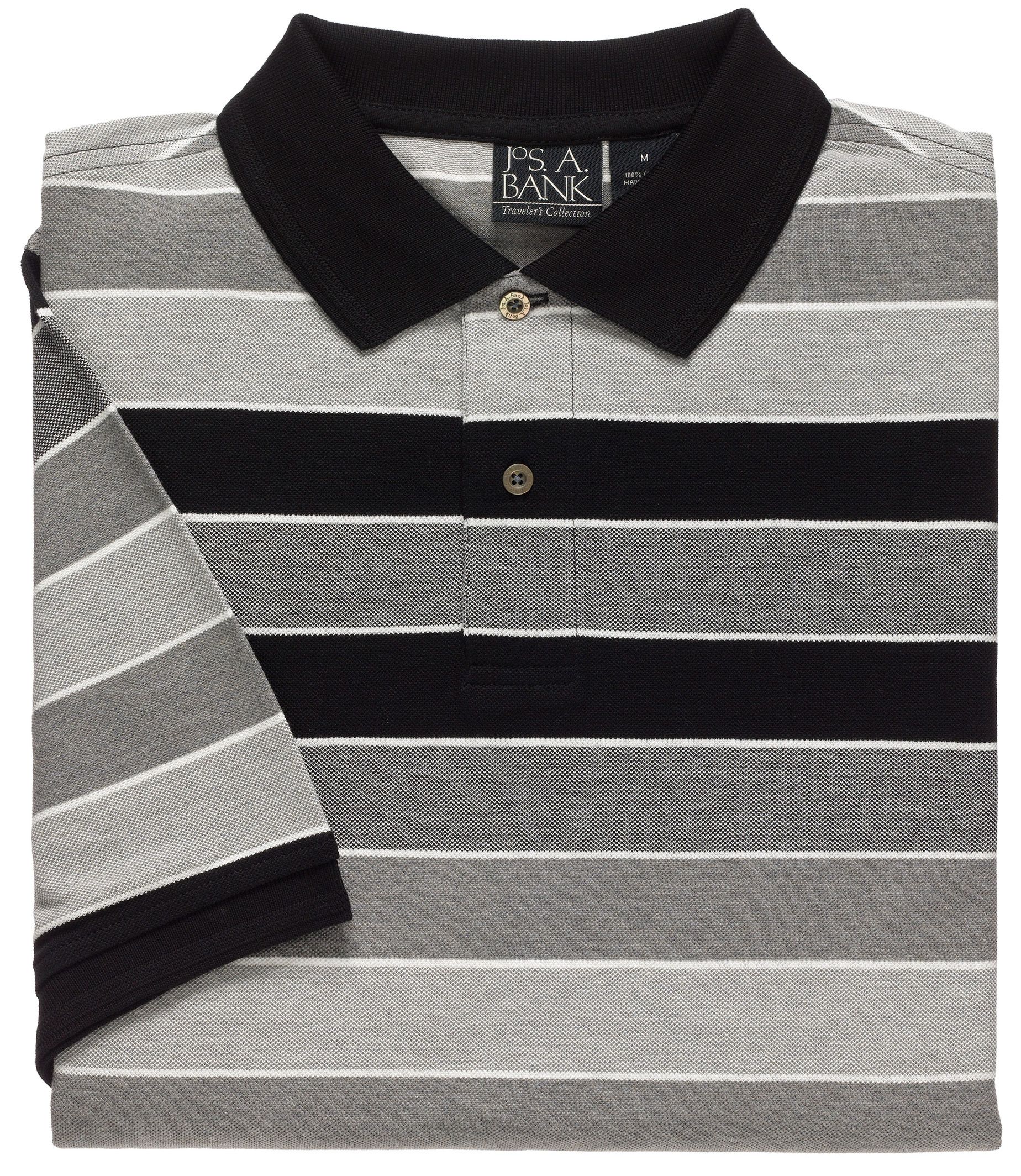Traveler Striped Short Sleeve Patterned Polo