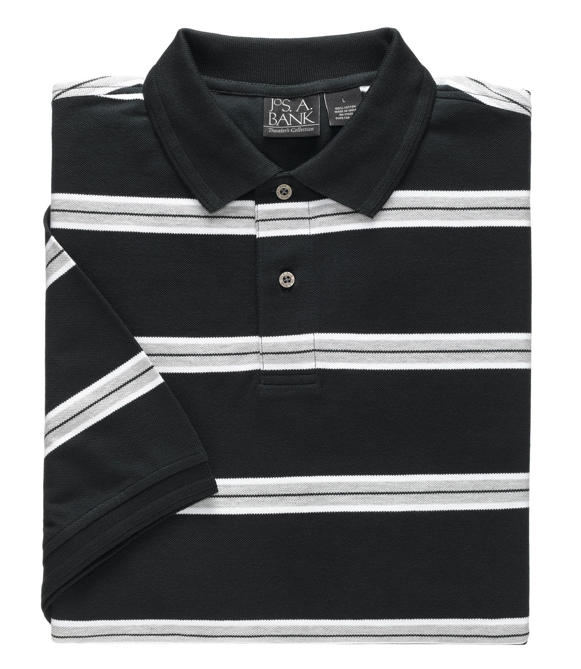 Traveler Tailored Fit Patterned Polo