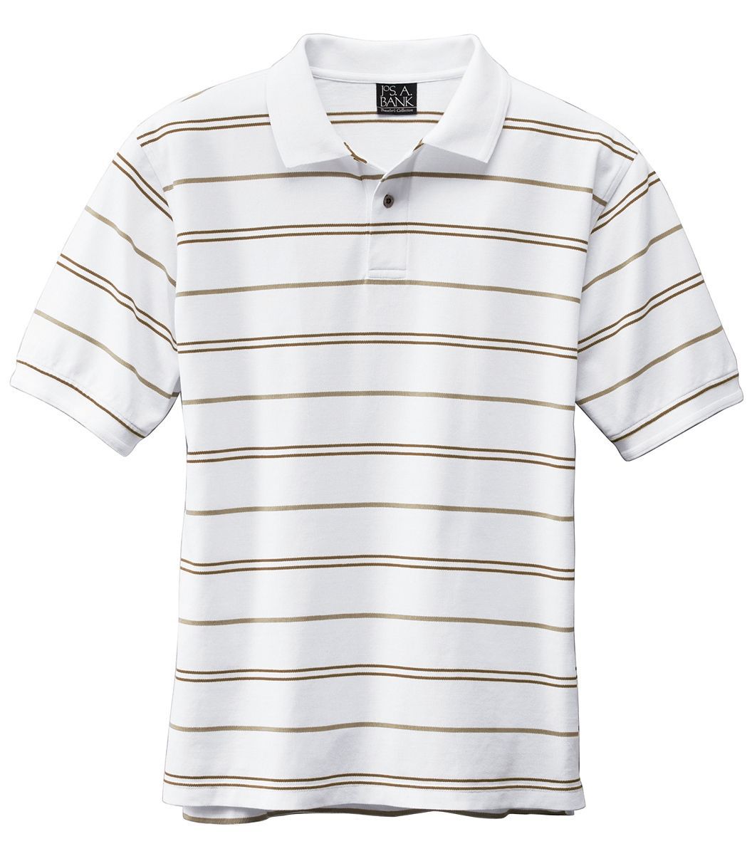 Traveler Striped Short Sleeve Patterned Polo Big/Tall