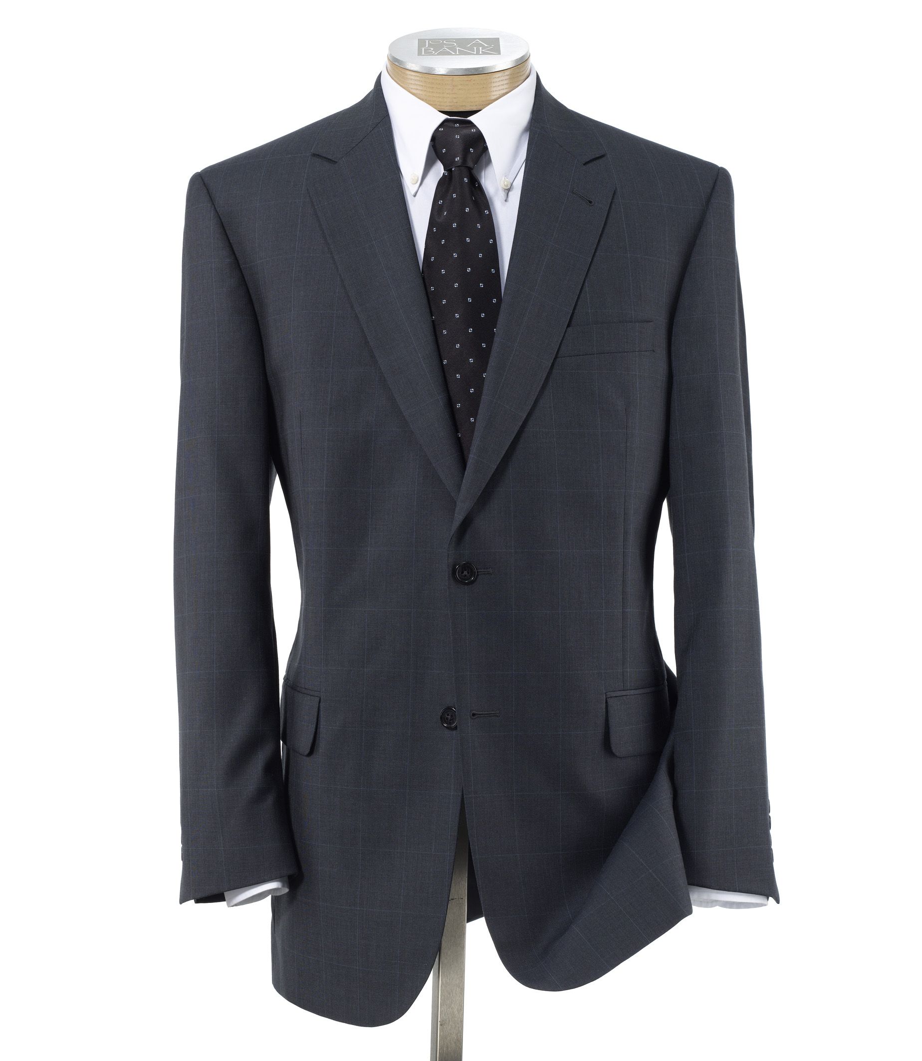 Signature Imperial Wool/Silk Suit with Plain Front Trousers