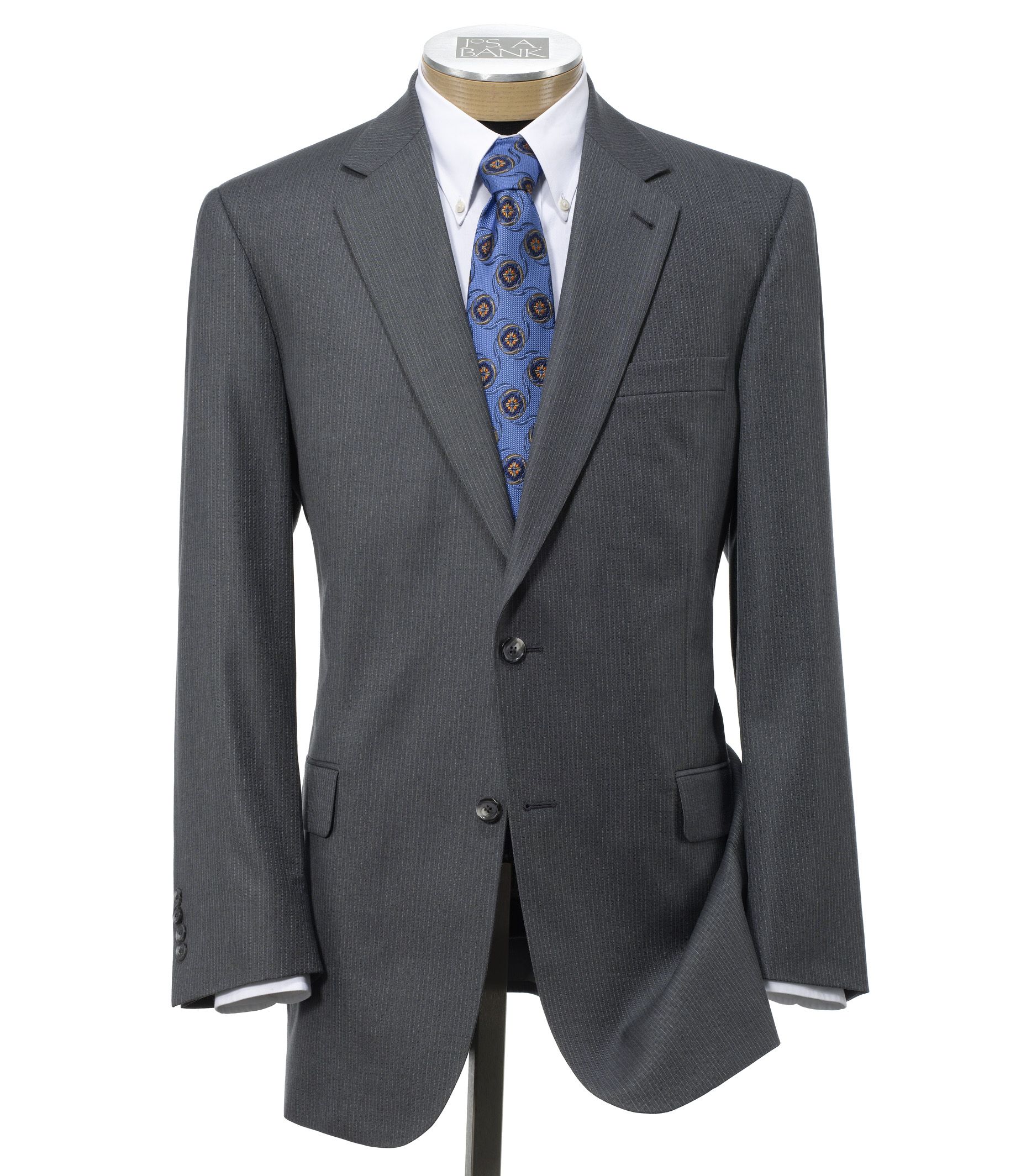 Signature Imperial Wool/Silk Suit with Pleated Trousers- Sizes 44 X-Long-52