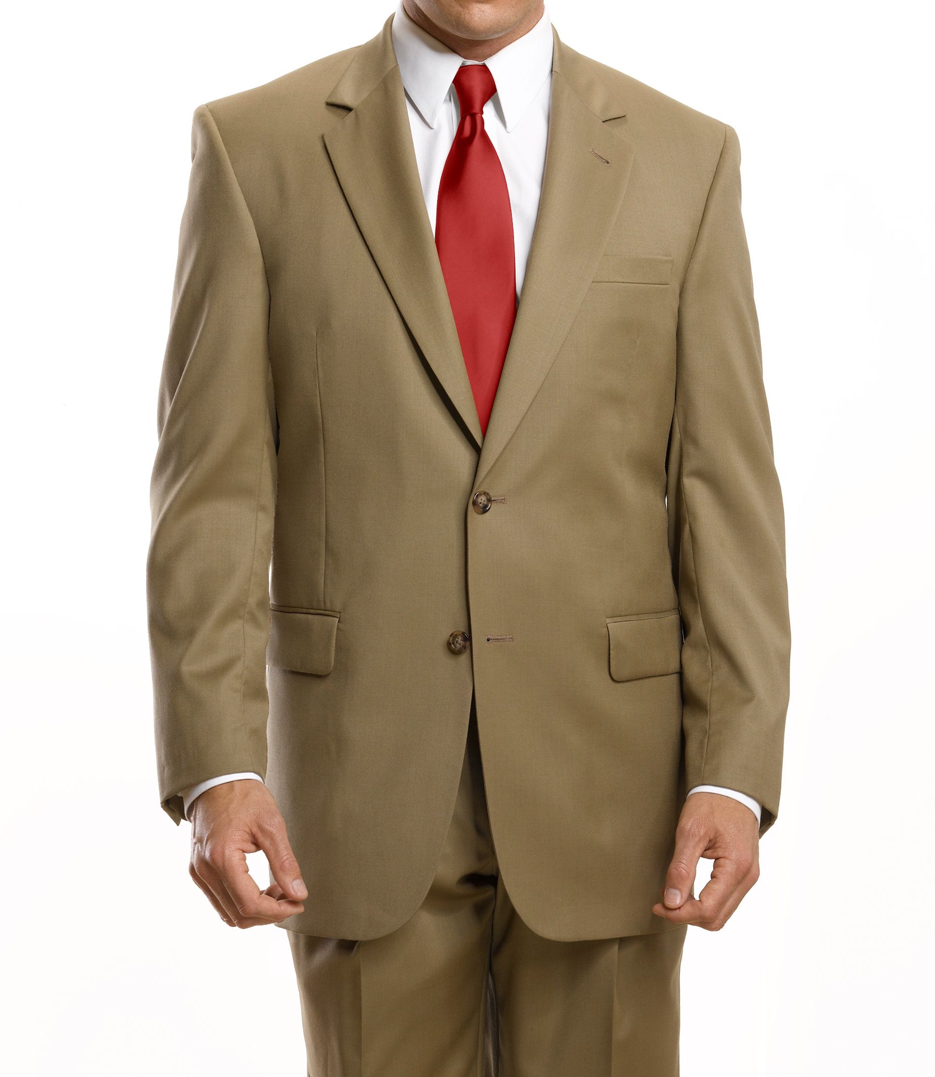 Signature 2-Button Wool Suit With Plain Front Trousers- Sizes 44 X-Long-52