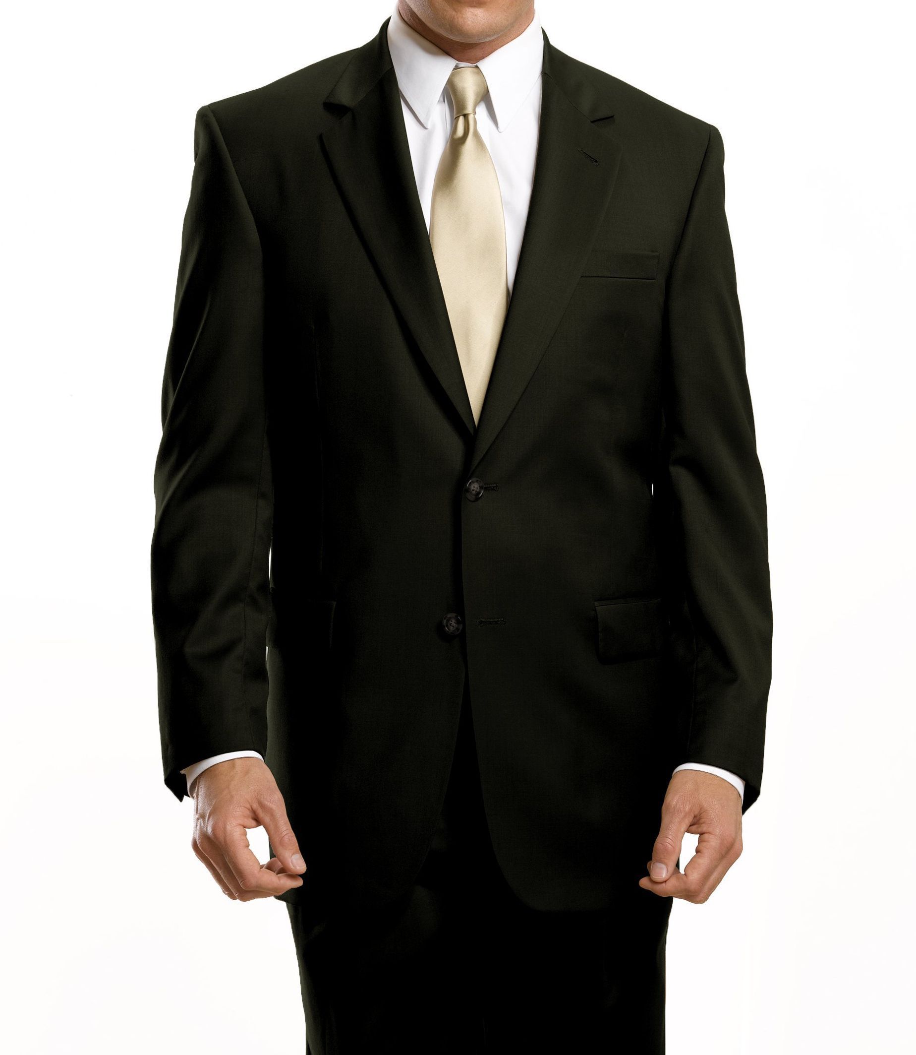 Signature 2-Button Wool Suit with Plain Front Trousers - Sizes 44 X-Long-52
