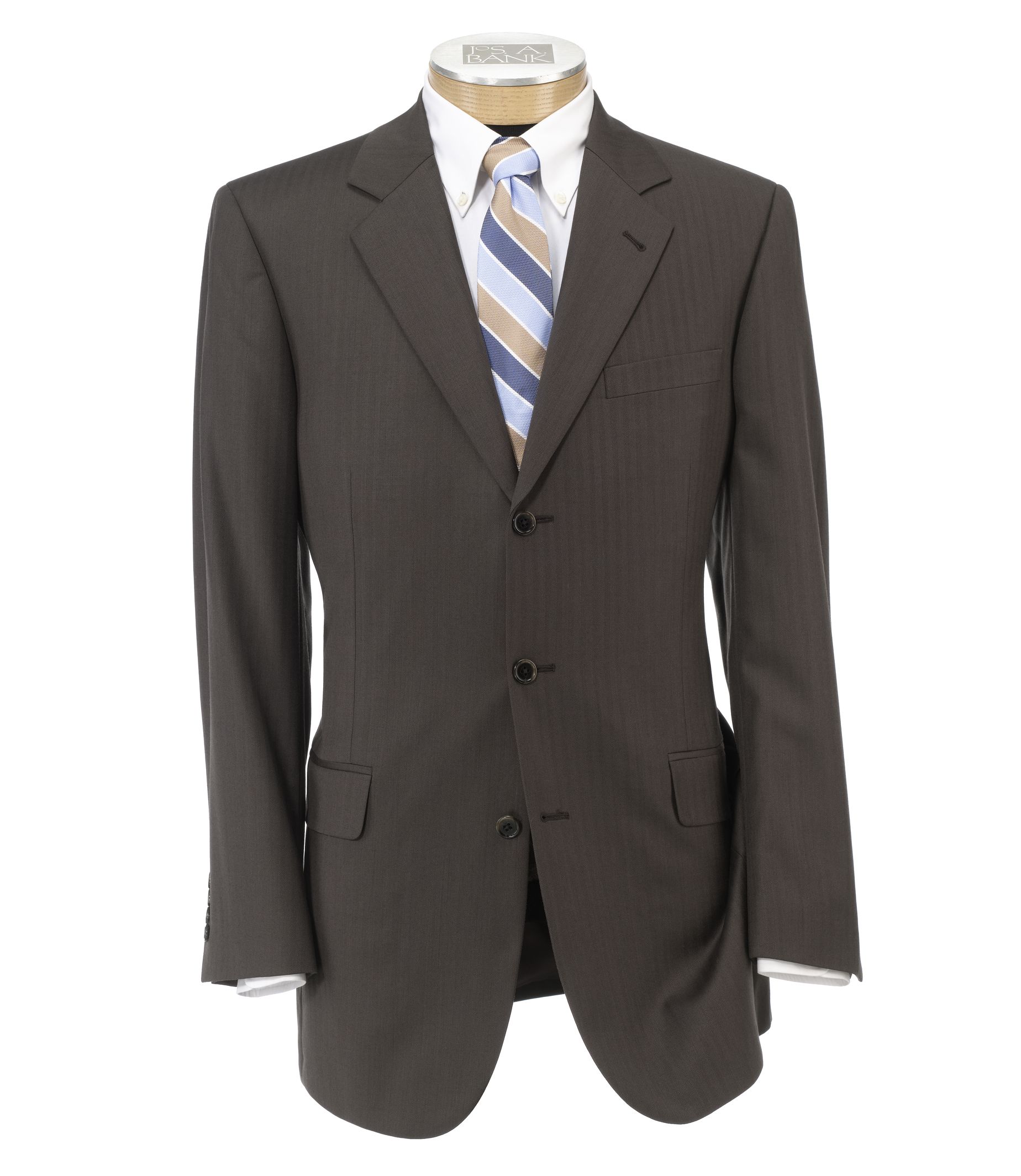 Signature 3-Button Wool Suit with Pleated Front Trousers - Sizes 44 X-Long-52