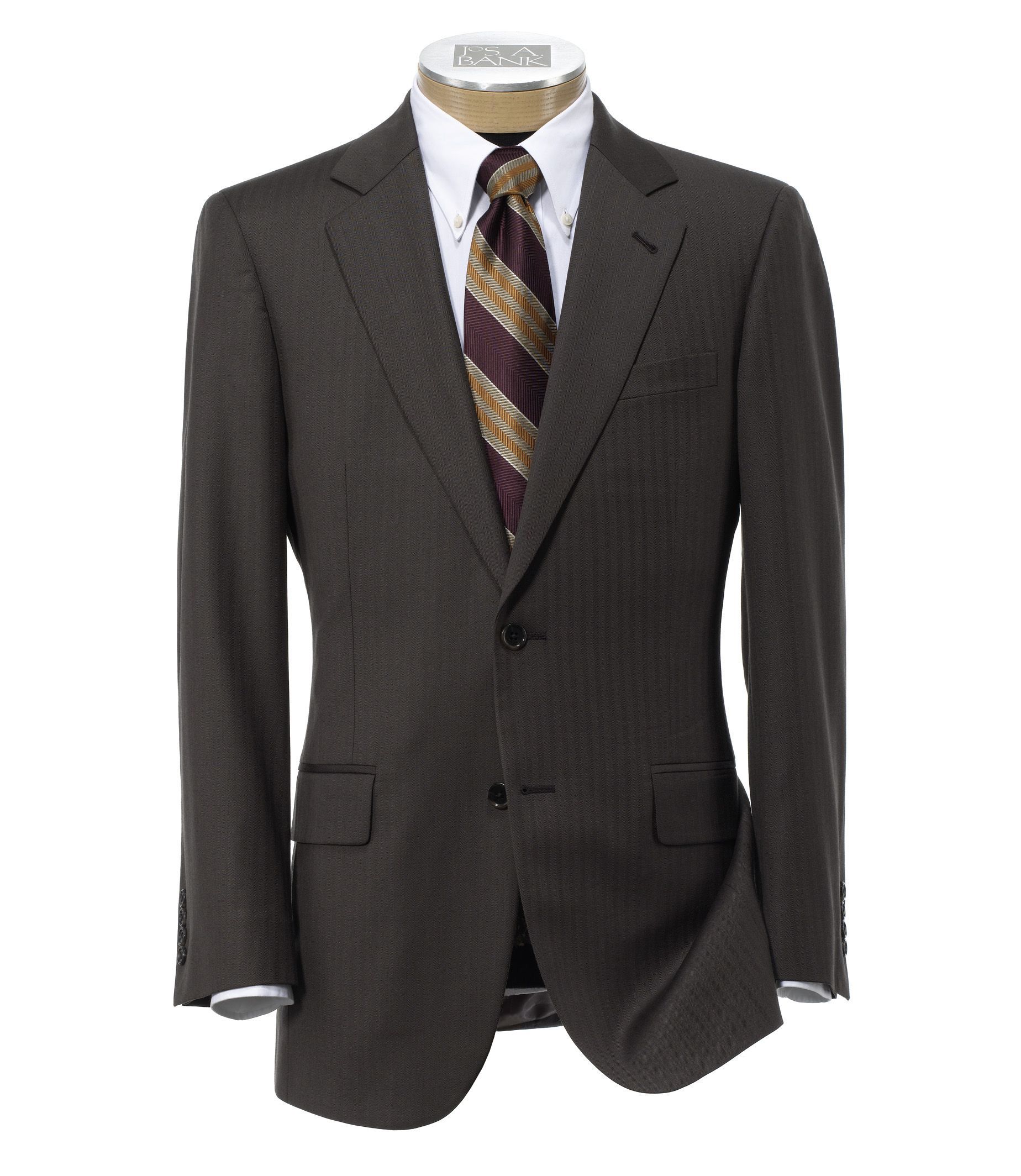Signature 2-Button Wool Suit with Plain Front Trousers- Sizes 44 X-Long-52