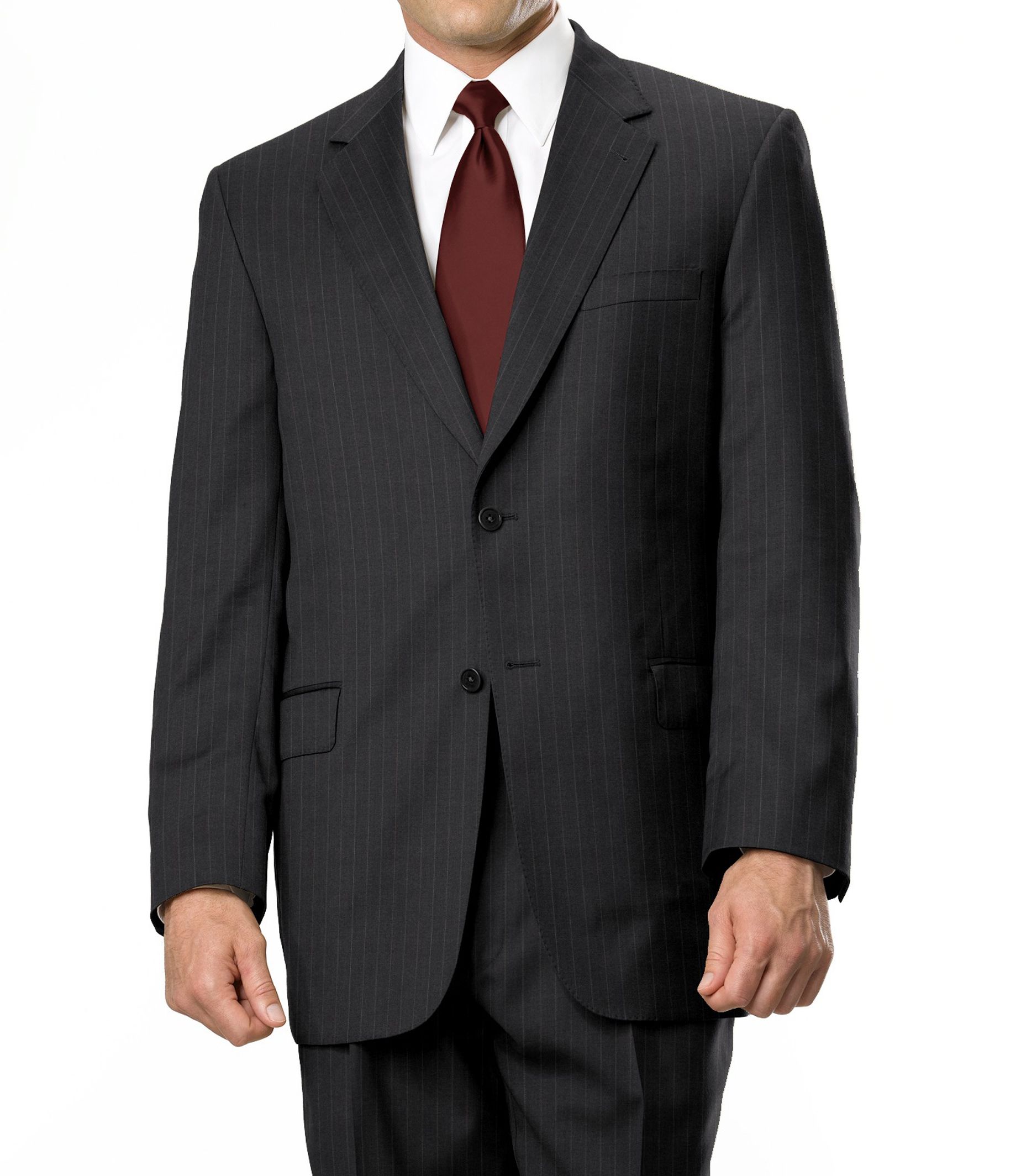 Signature Gold 2-Button Superfine Wool Suit Extended Sizes