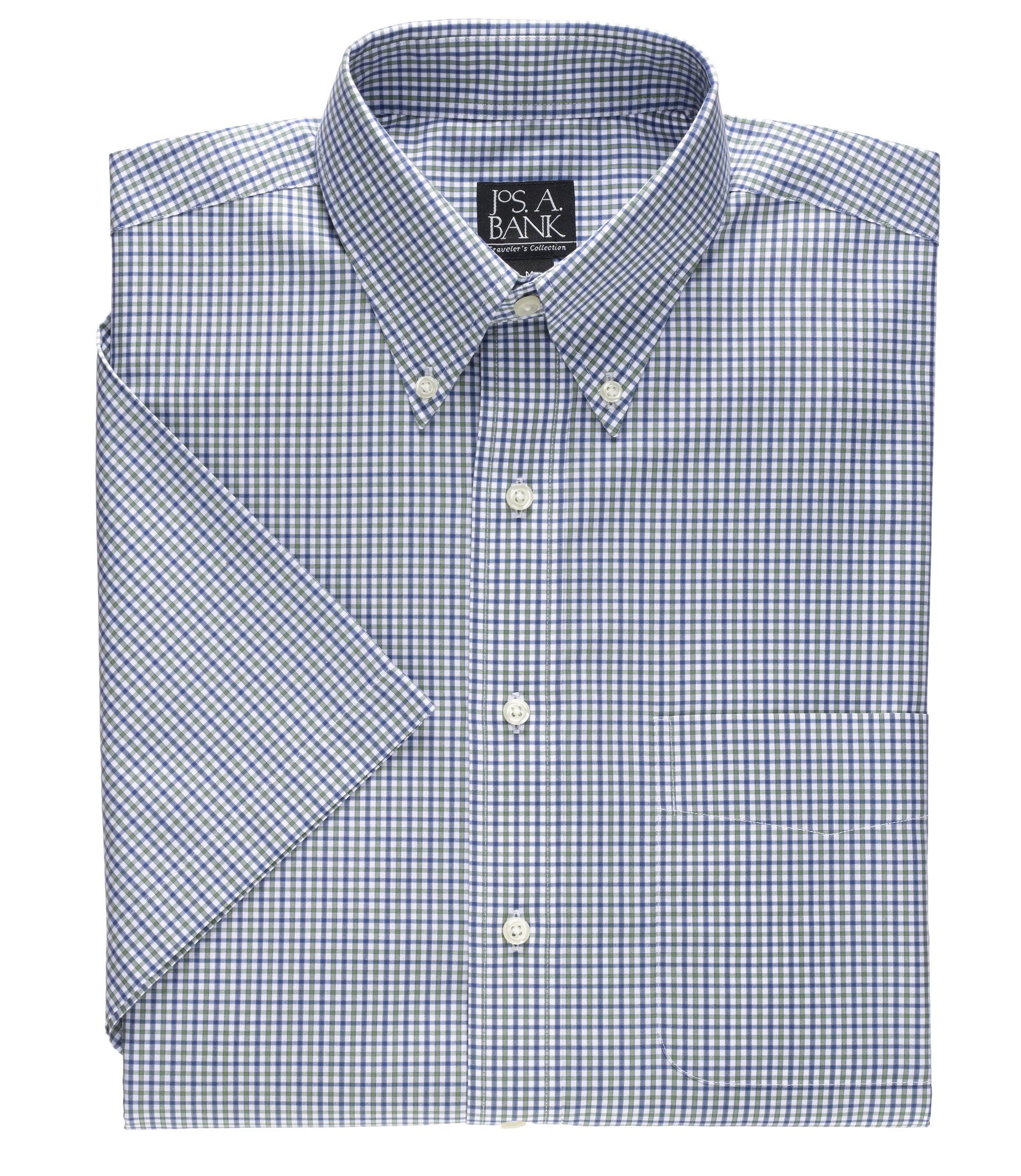 Traveler S/S Buttondown Patterned Cotton Sportshirt
