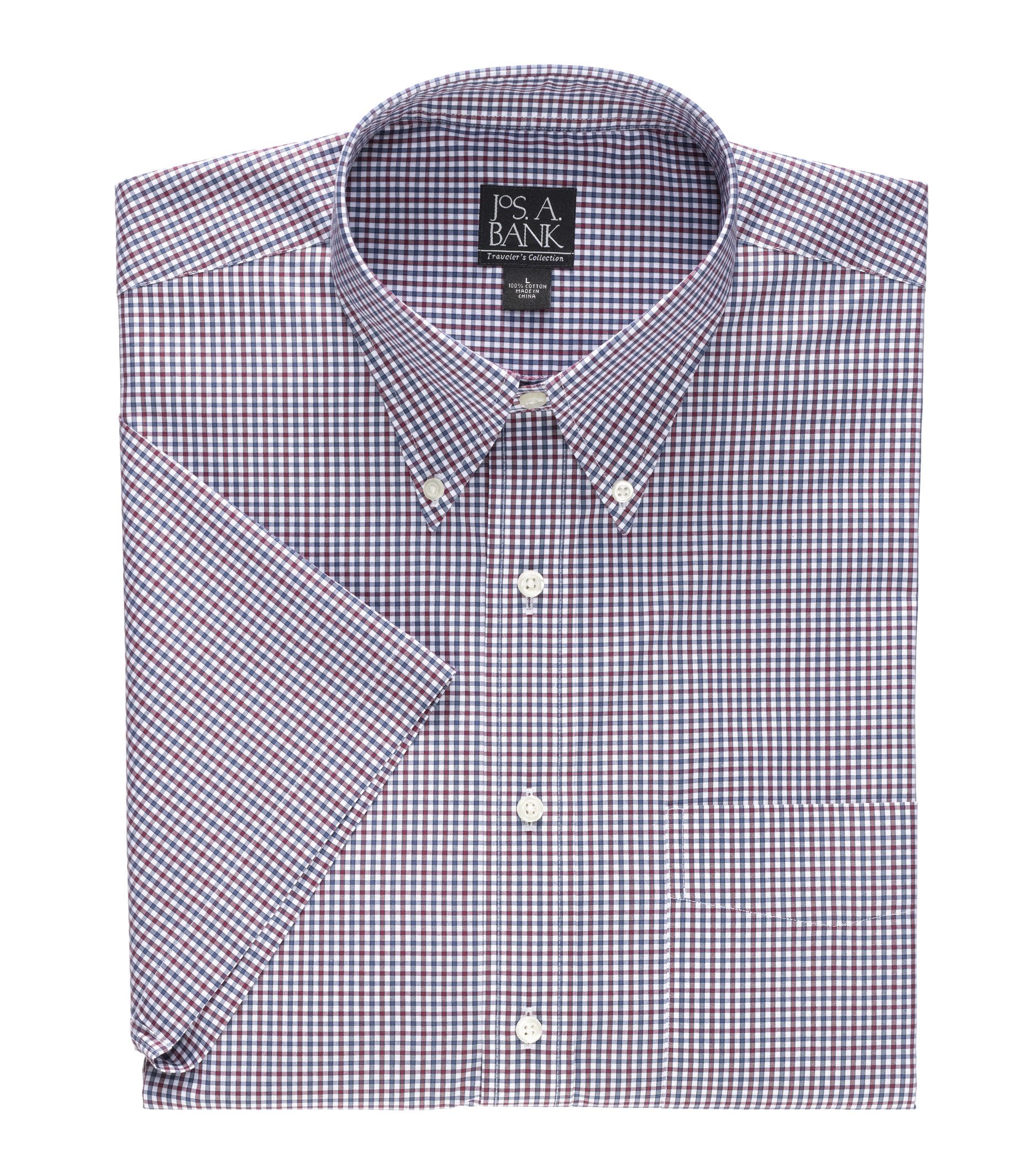 Traveler S/S Buttondown Patterned Cotton Sportshirt