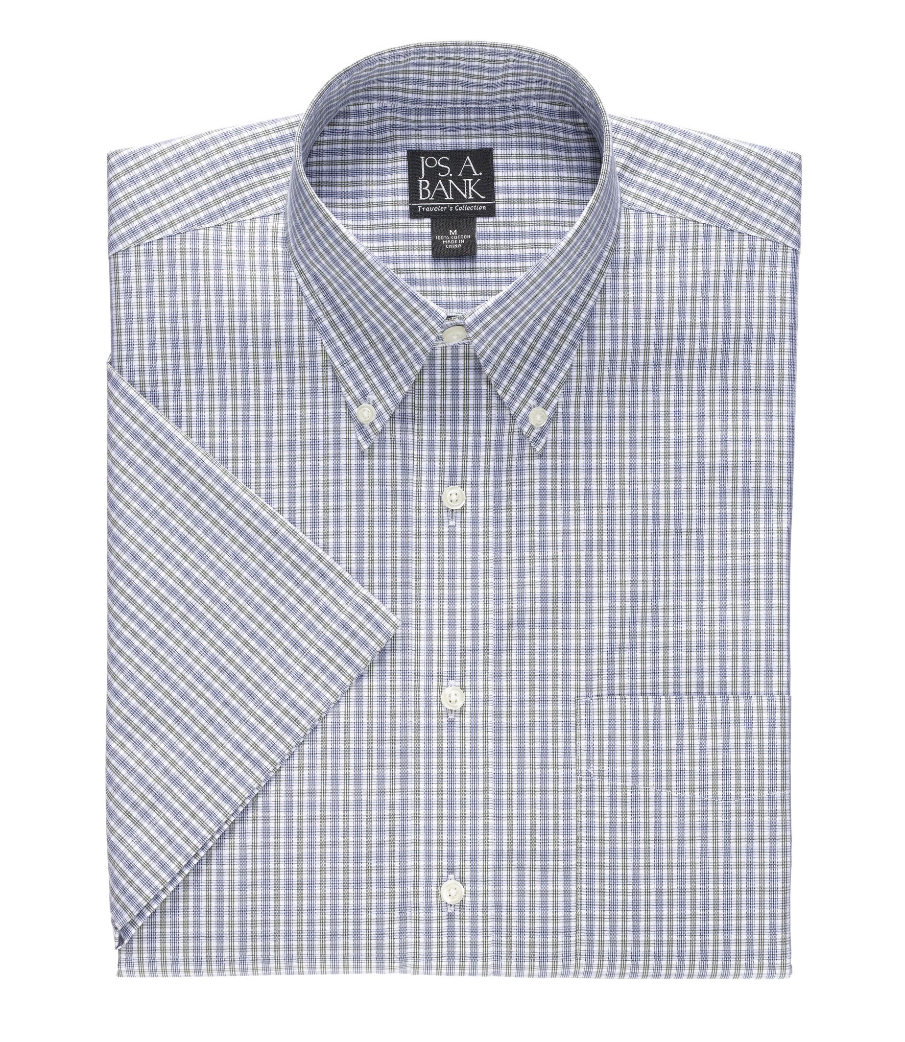 Traveler S/S Buttondown Patterned Cotton Sportshirt