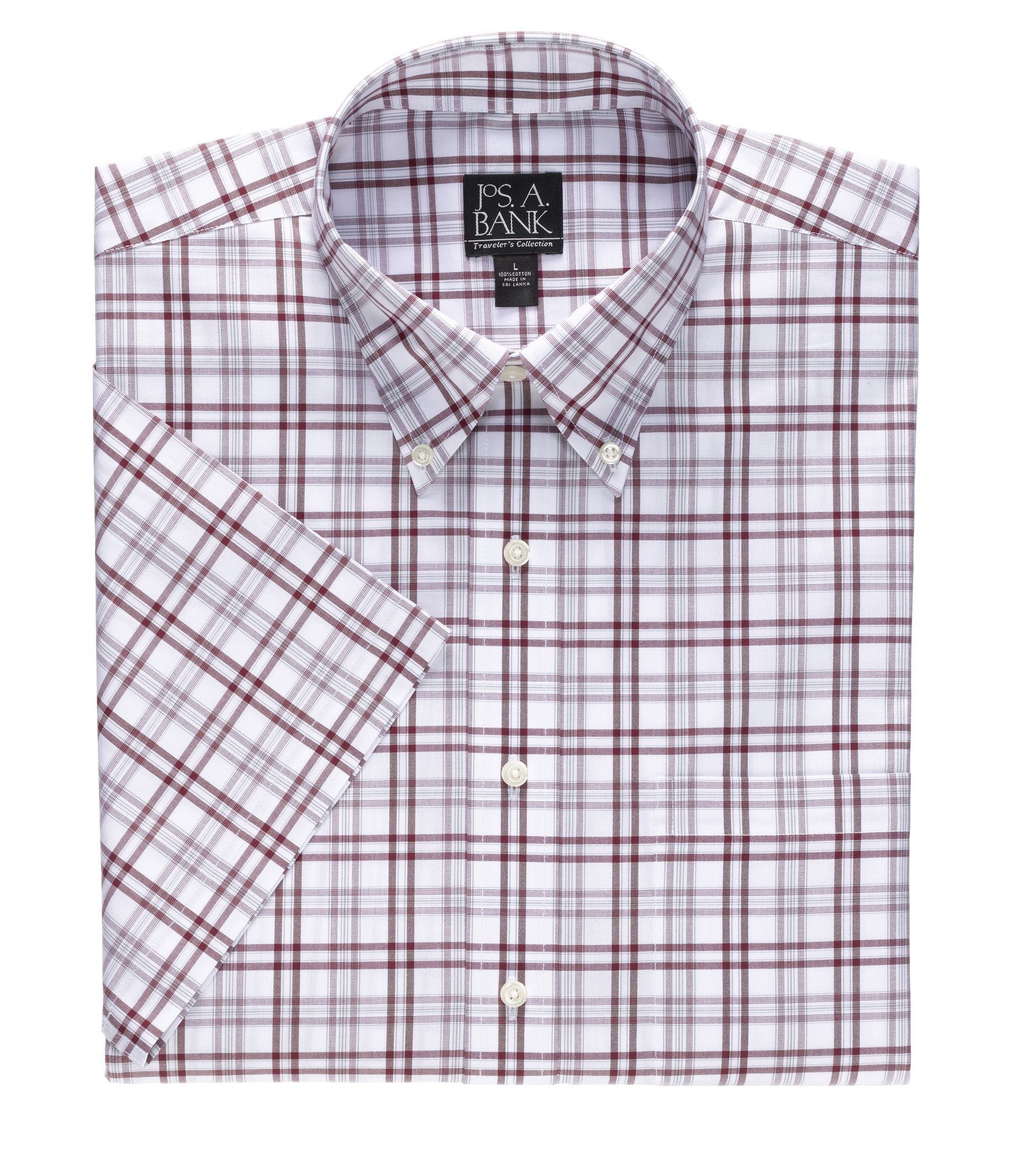 Traveler Tailored Fit S/S Patterned Cotton Sportshirt