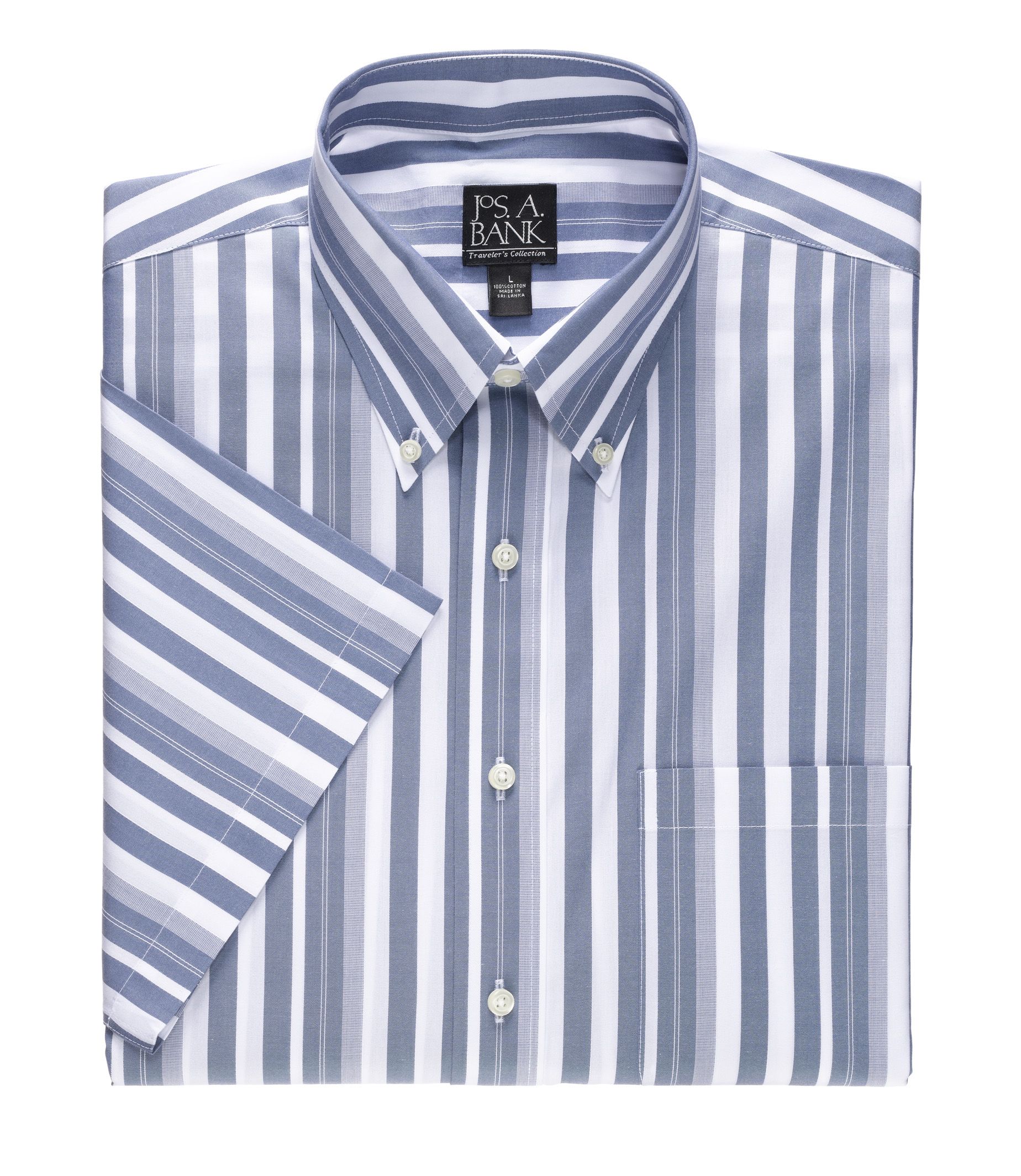 Traveler Tailored Fit S/S Patterned Cotton Sportshirt