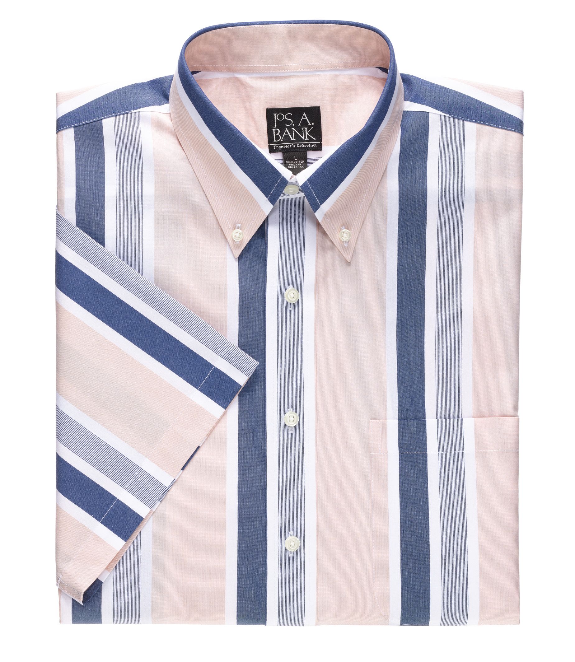 Traveler Tailored Fit S/S Patterned Cotton Sportshirt