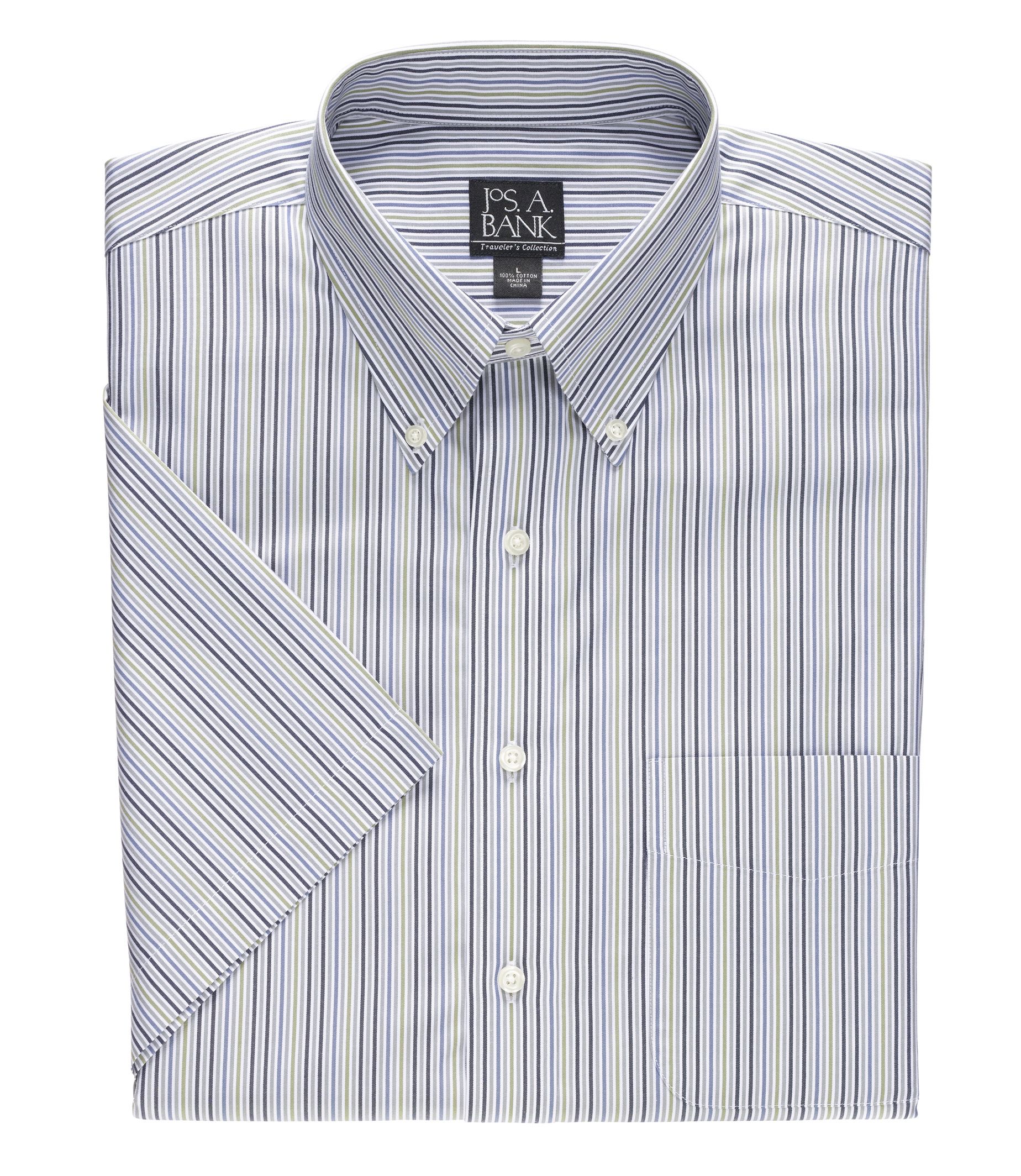 Traveler Tailored Fit S/S Patterned Cotton Sportshirt