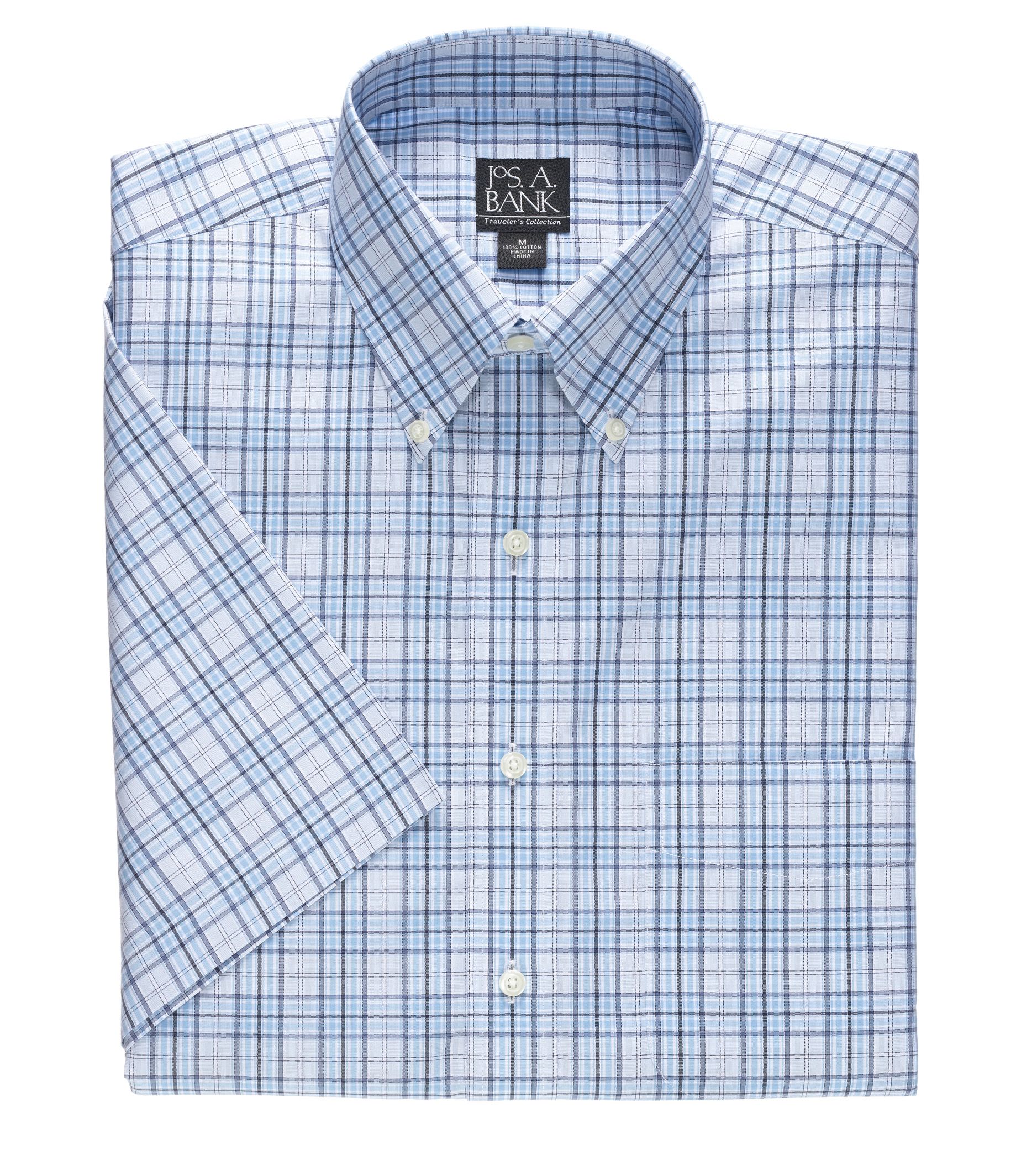 Traveler Tailored Fit S/S Patterned Cotton Sportshirt