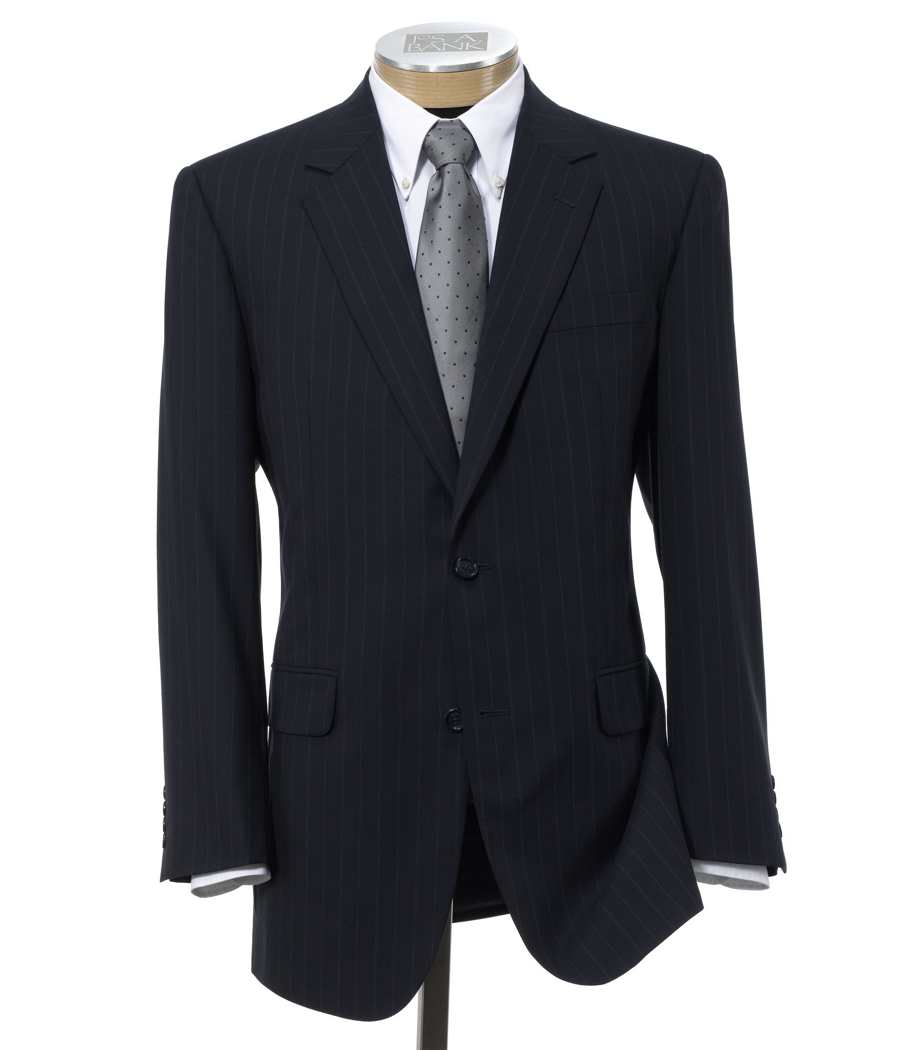 Executive 2-Button Wool Suit with Pleated Trousers