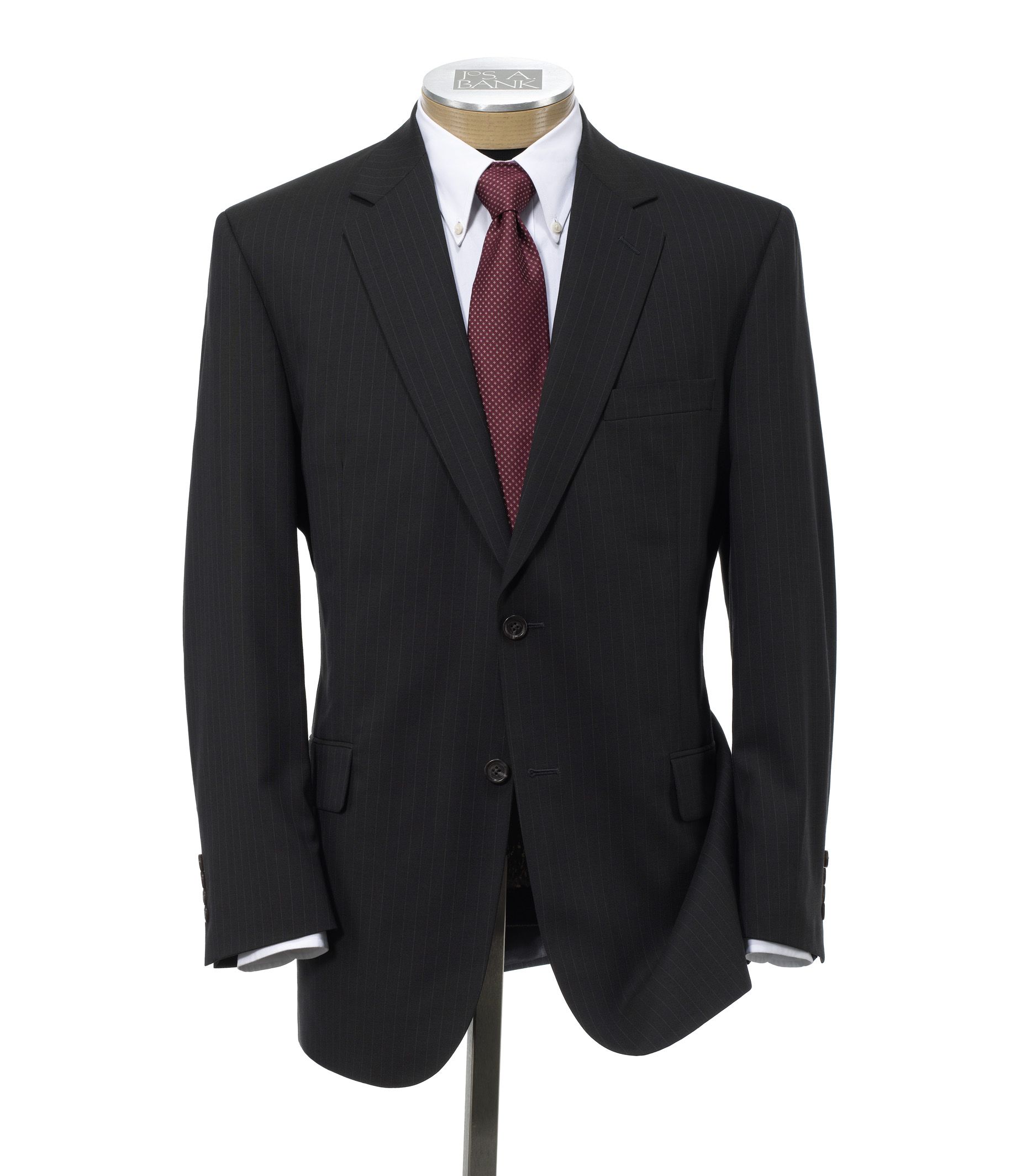 Executive 2-Button Wool Suit with Pleated Trousers
