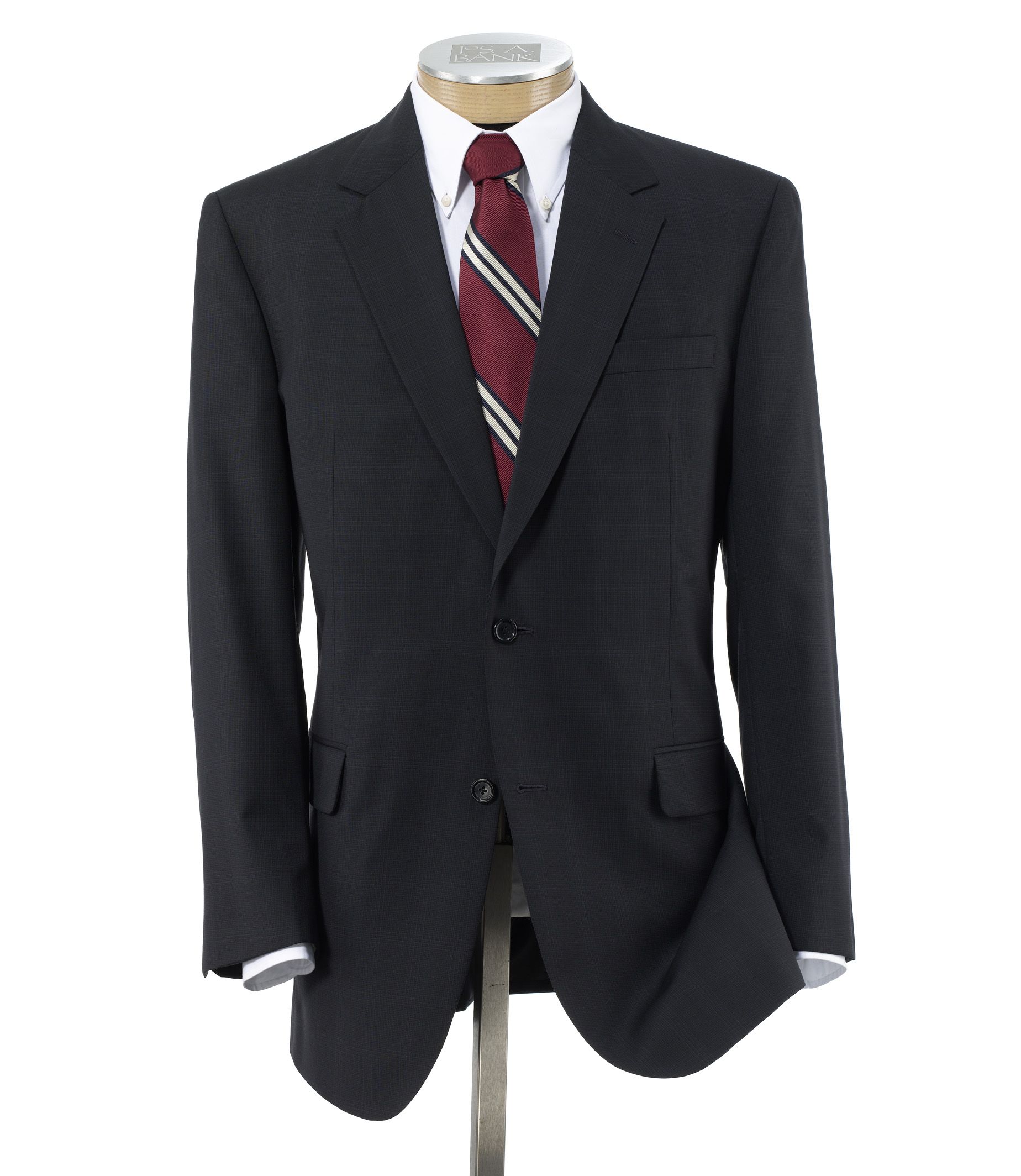 Executive 2-Button Wool Suit with Pleated Trousers
